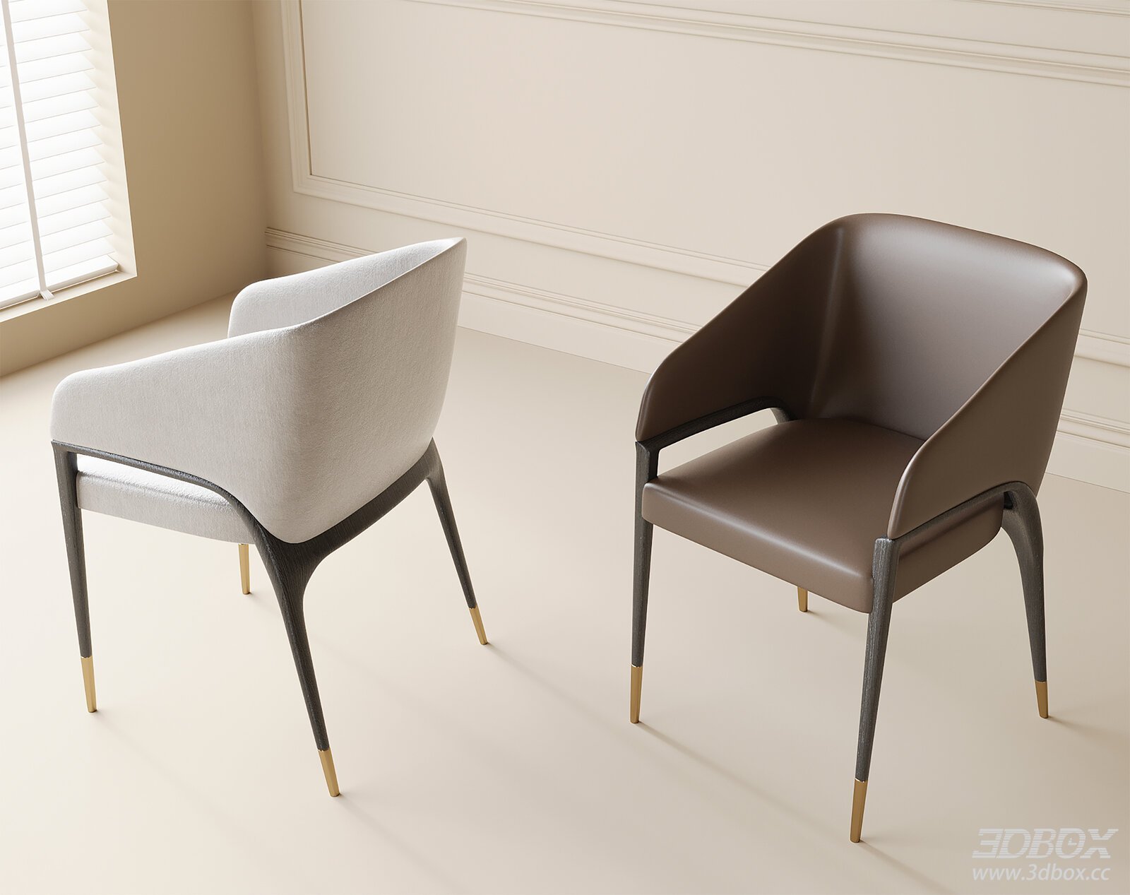 Modern Upholstered Armchair Set