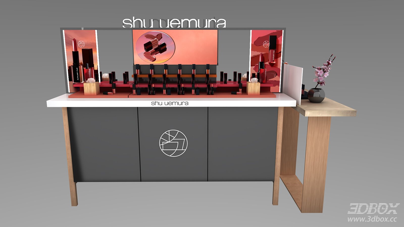 Modern Cosmetic Display Counter with Lipstick Showcase
