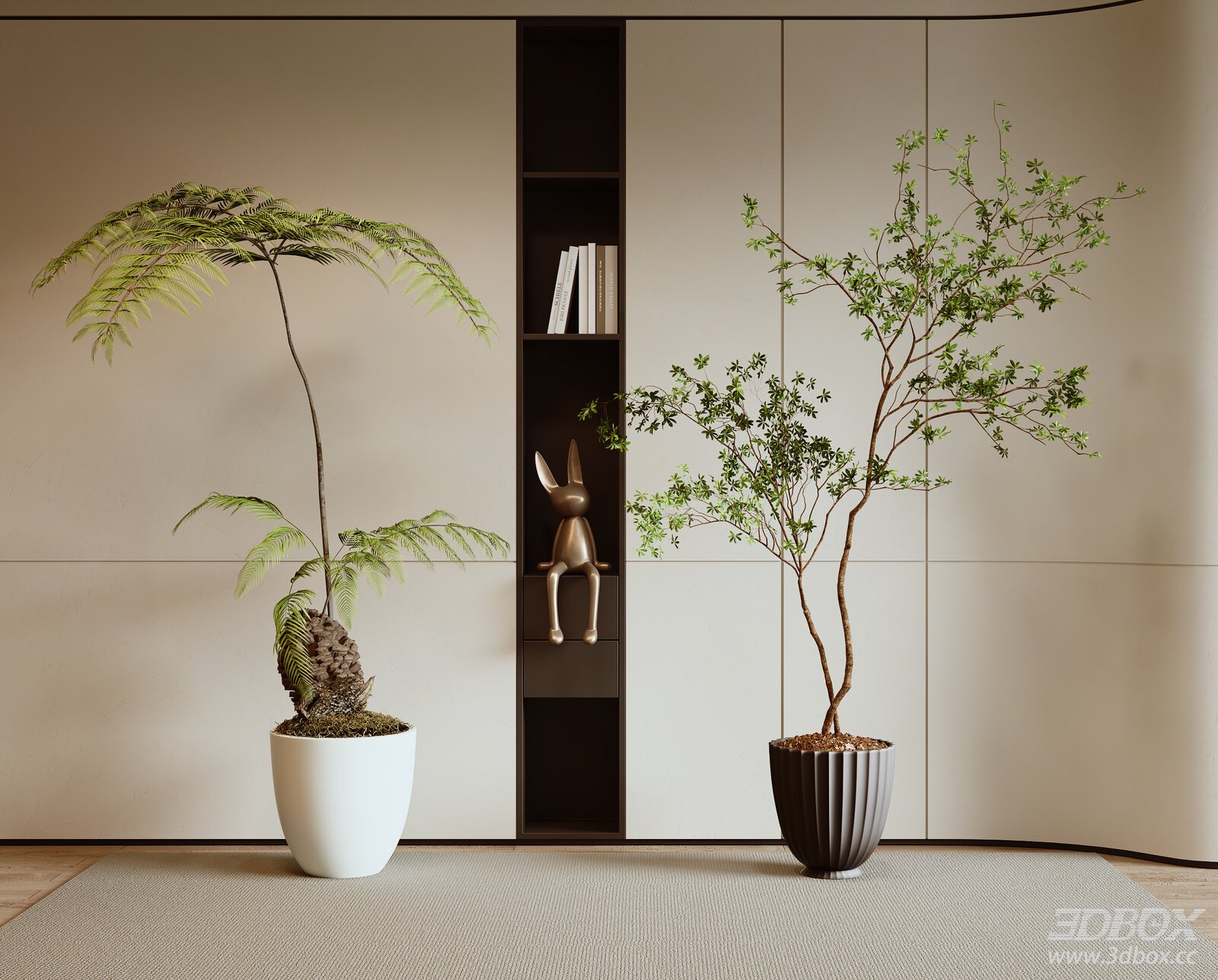 Modern Potted Indoor Plants Set