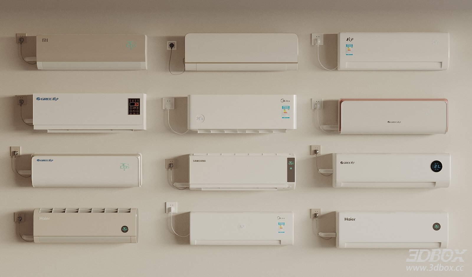 Modern Wall Mounted Air Conditioner Set