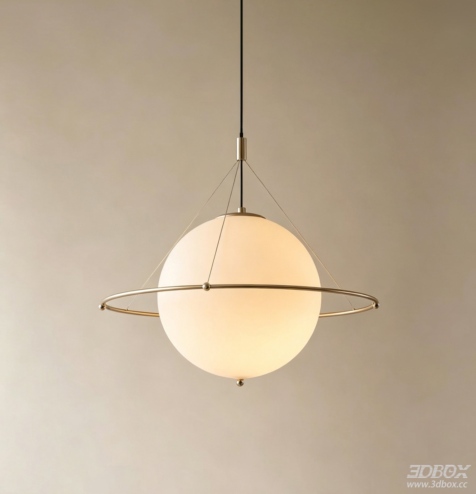 Modern Globe Brass Ceiling Pendant Lamp