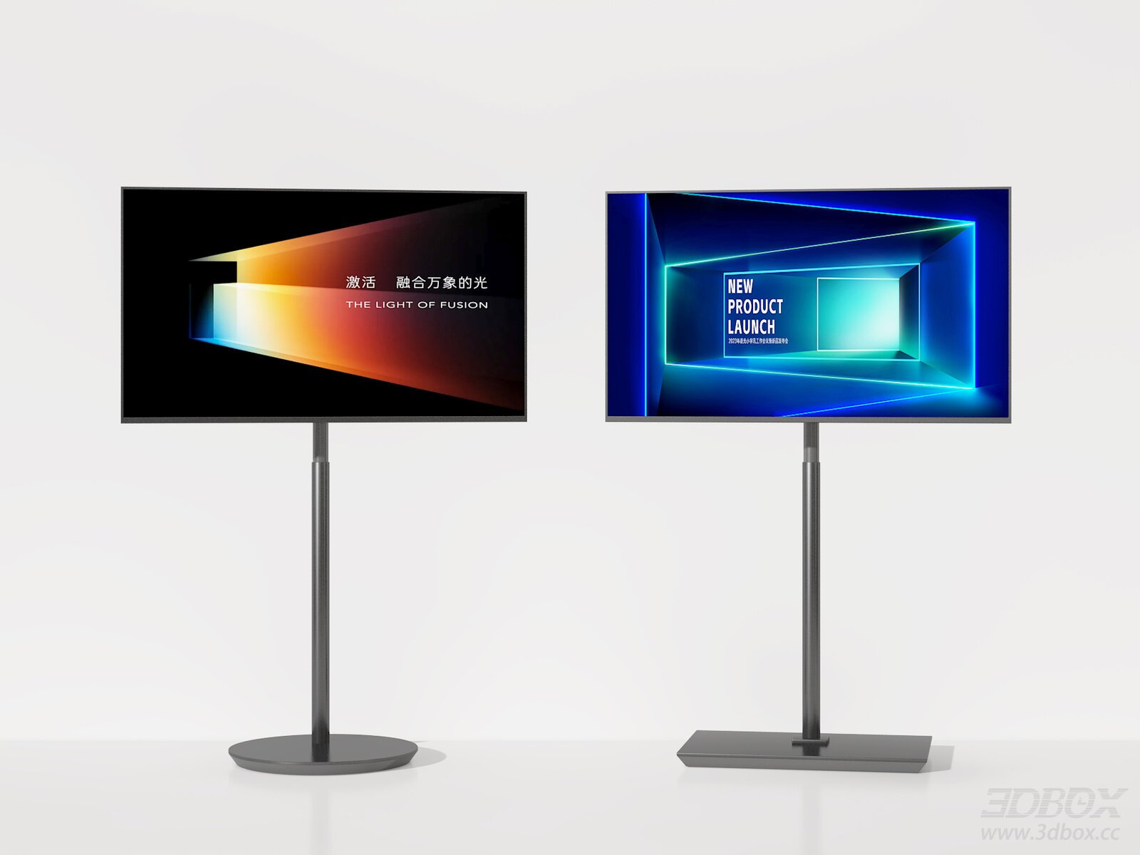 Floor Standing Modern TV Display with Metal Stand
