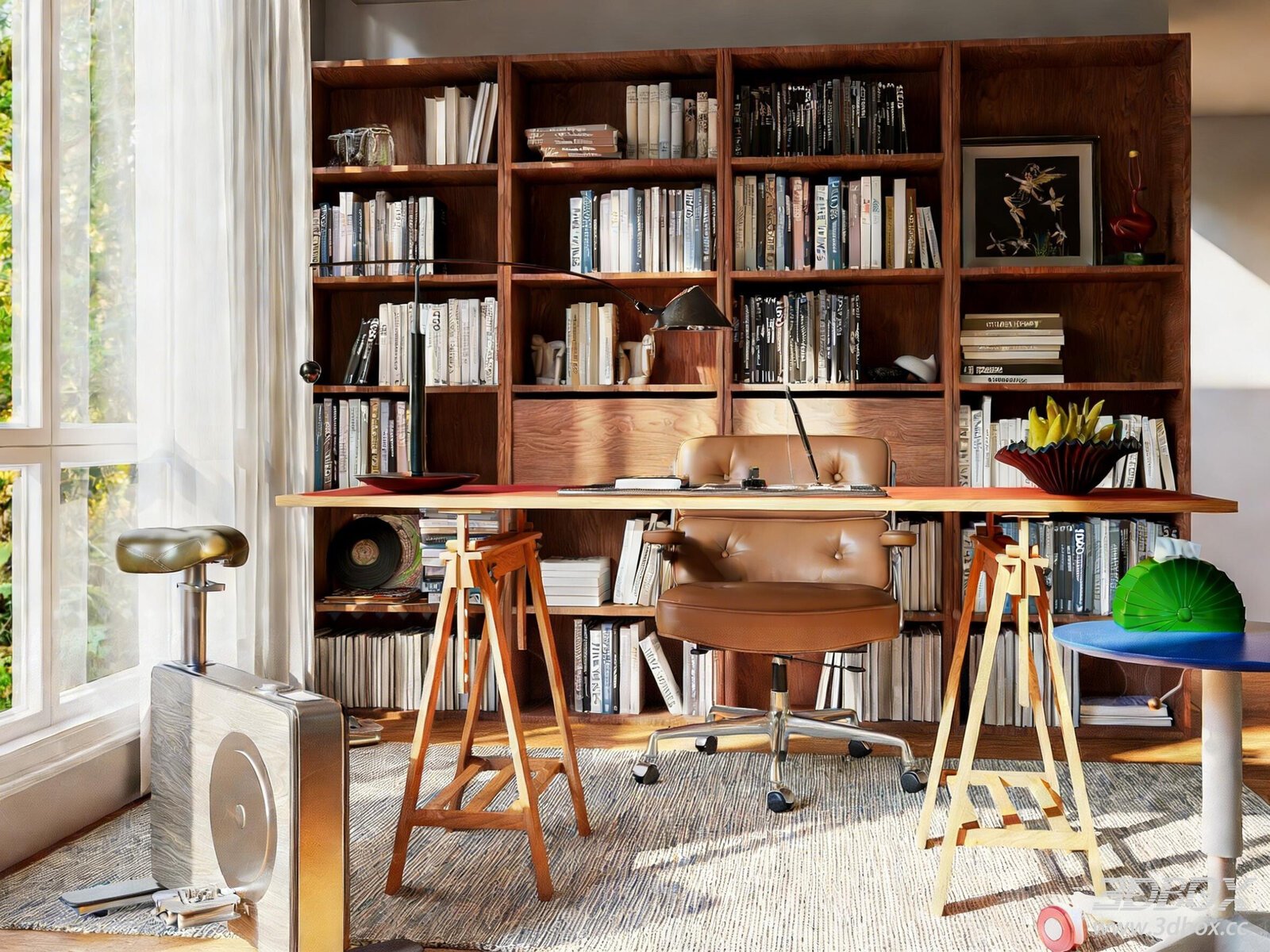 Modern Nordic Home Office Study Room Interior