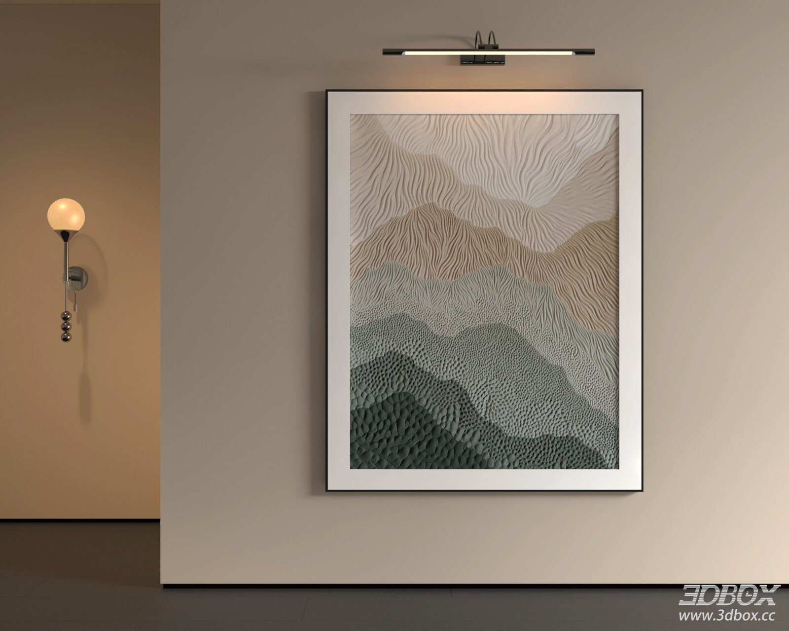Modern Textured Abstract Wall Art Frame