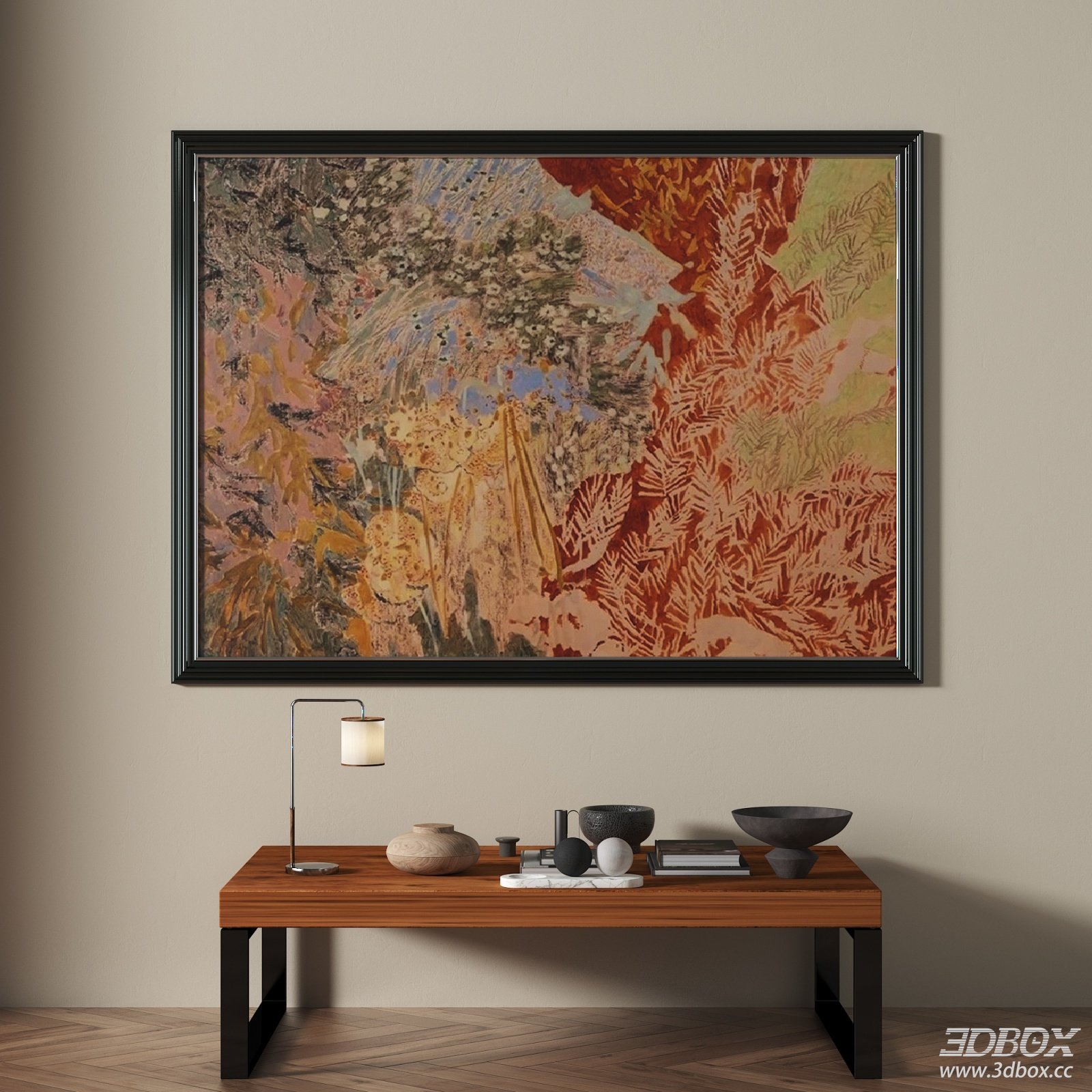Abstract Vintage Wabi Sabi Framed Wall Art Painting
