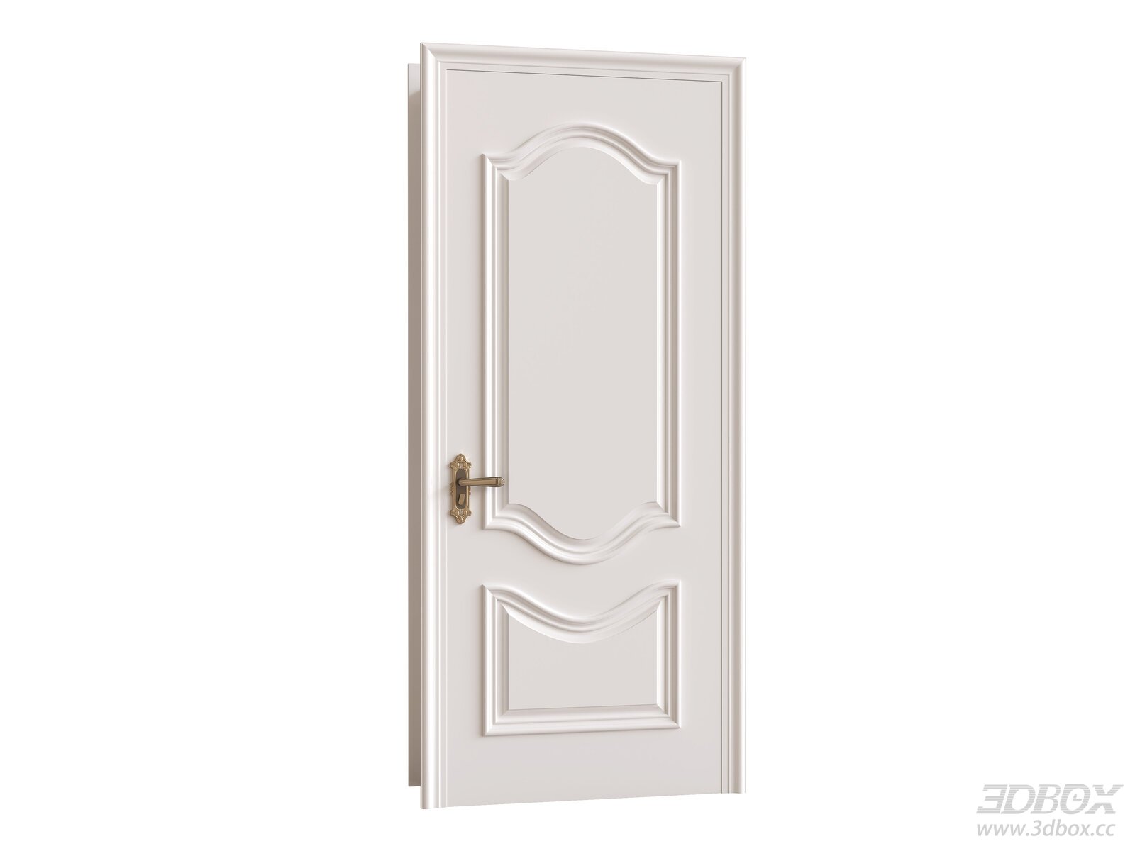 American Classic White Interior Door with Brass Handle