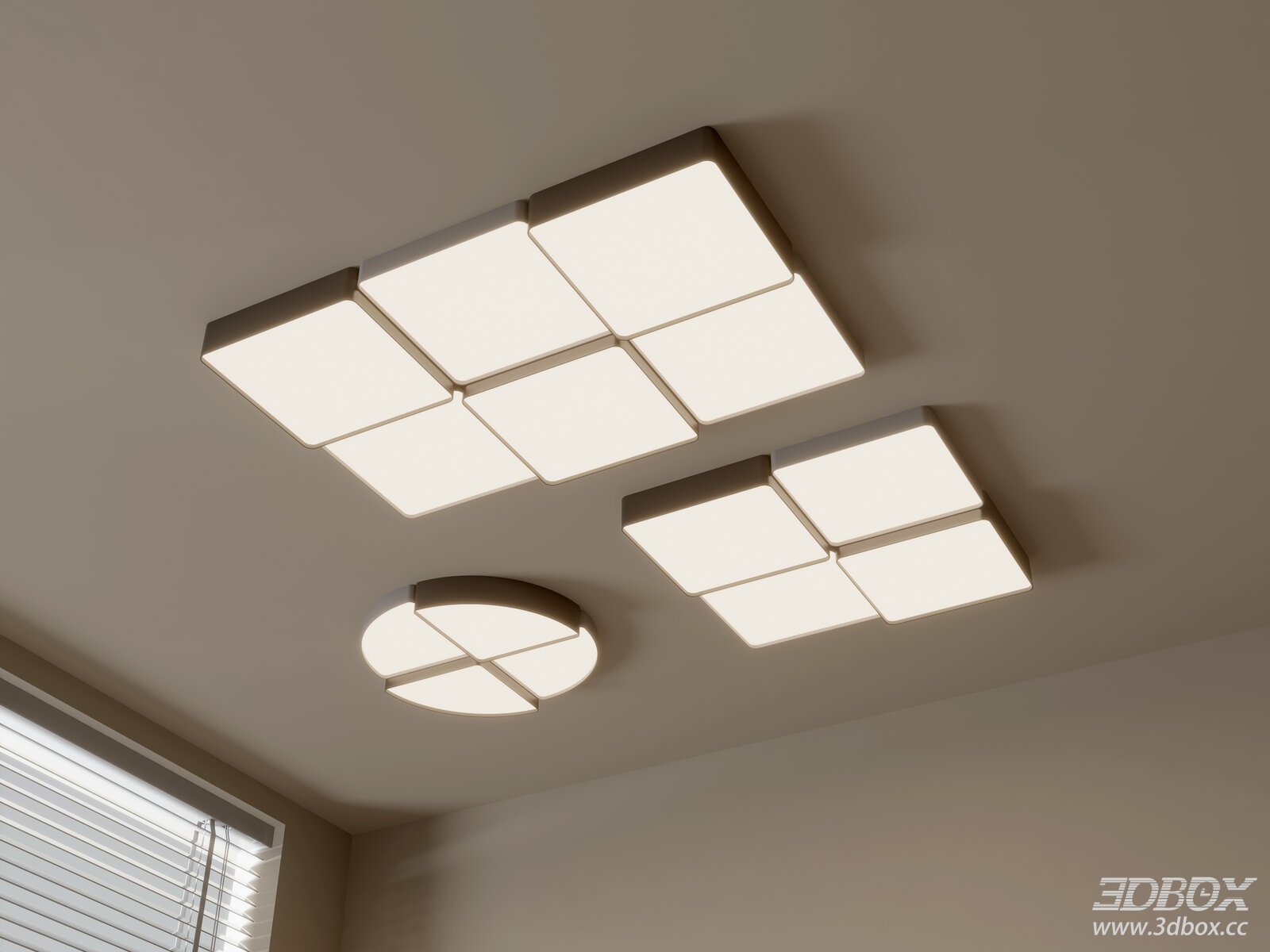 Modern Geometric Ceiling Lamp Set
