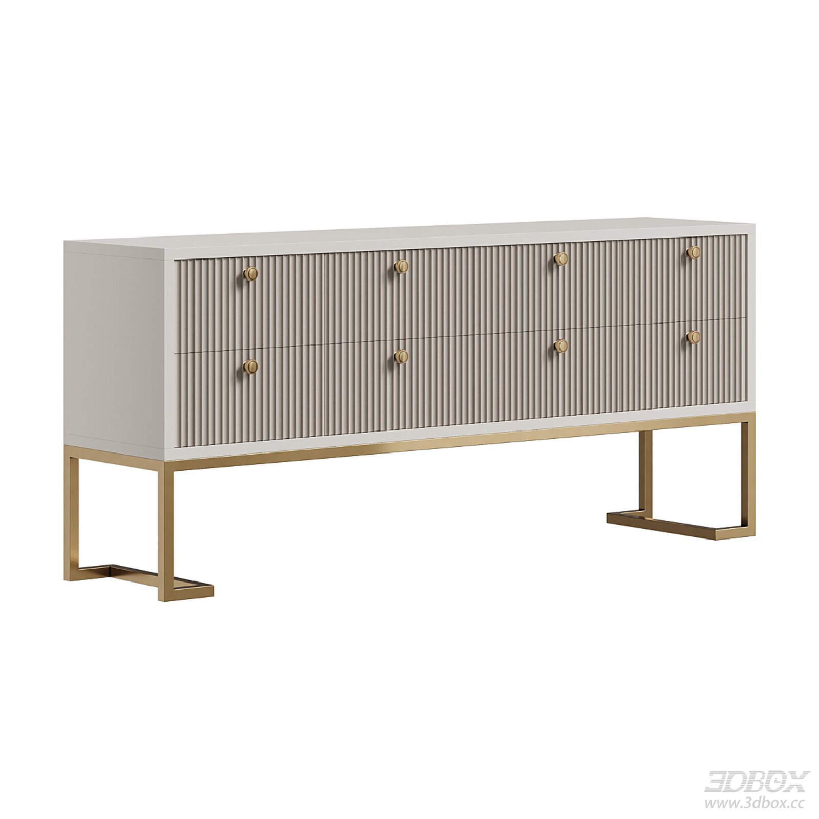 Nordic Minimalist TV Cabinet with Gold Metal Legs