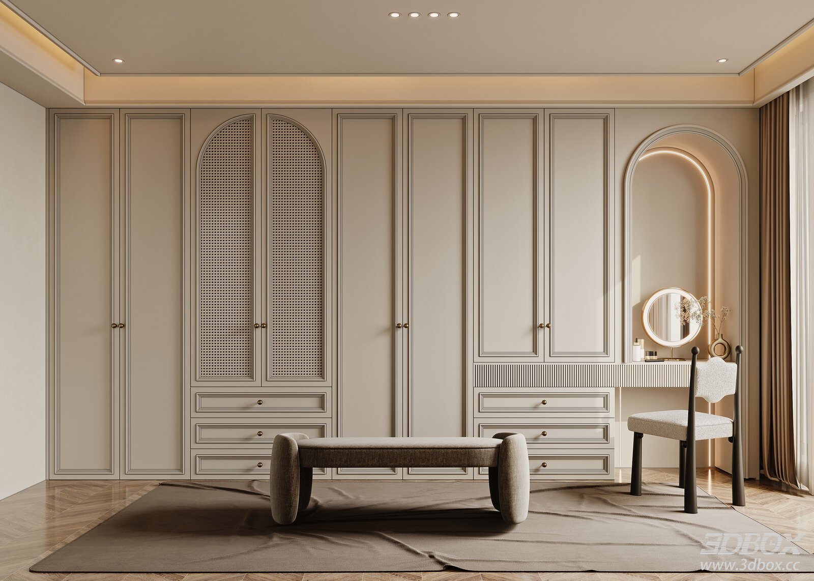 French Style Luxury Dressing Room Interior