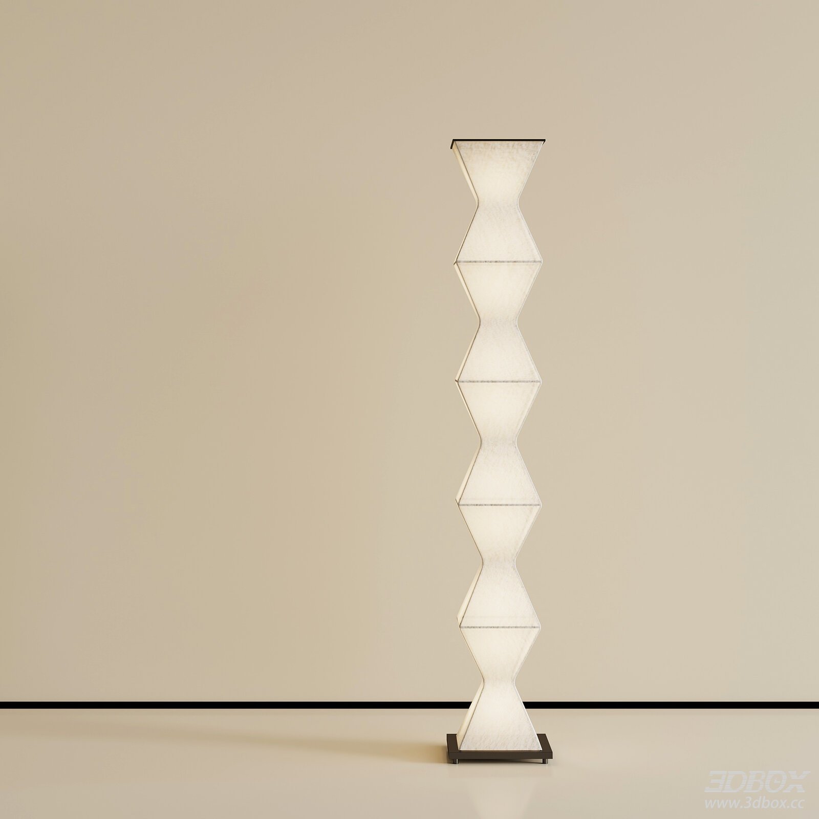 Modern Geometric Fabric Shade Floor Lamp