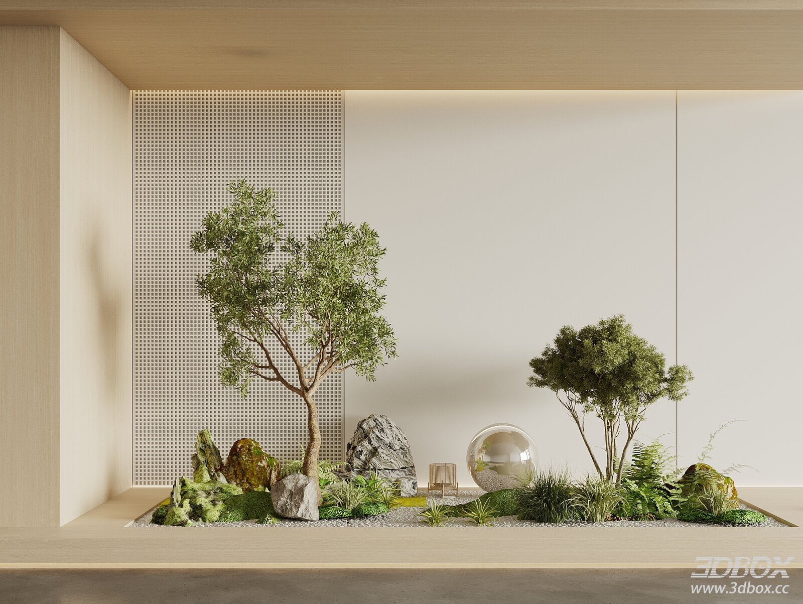 Modern Indoor Zen Landscape Plant Decor Set