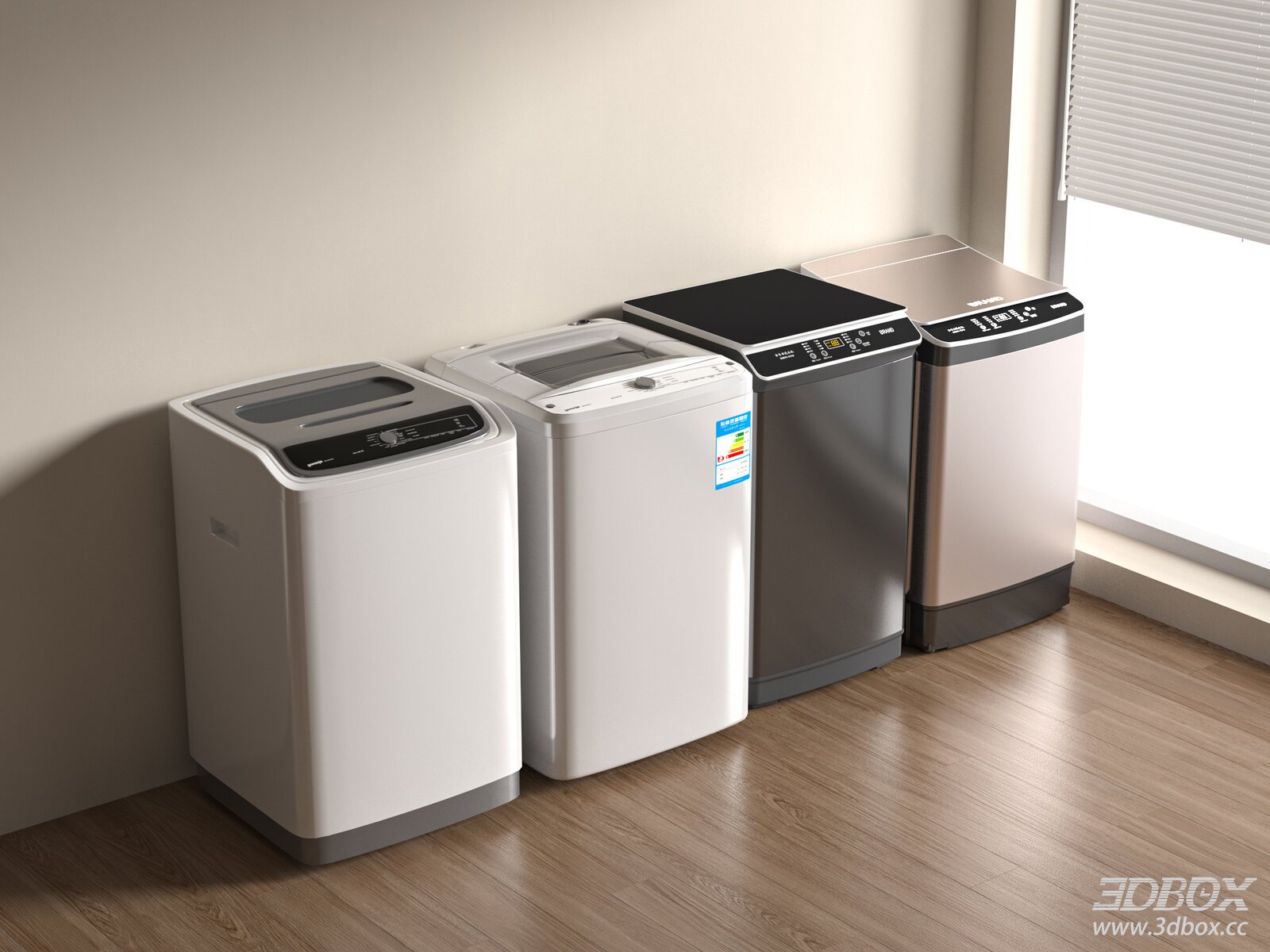 Modern Top Load Washing Machine Set Household Appliance