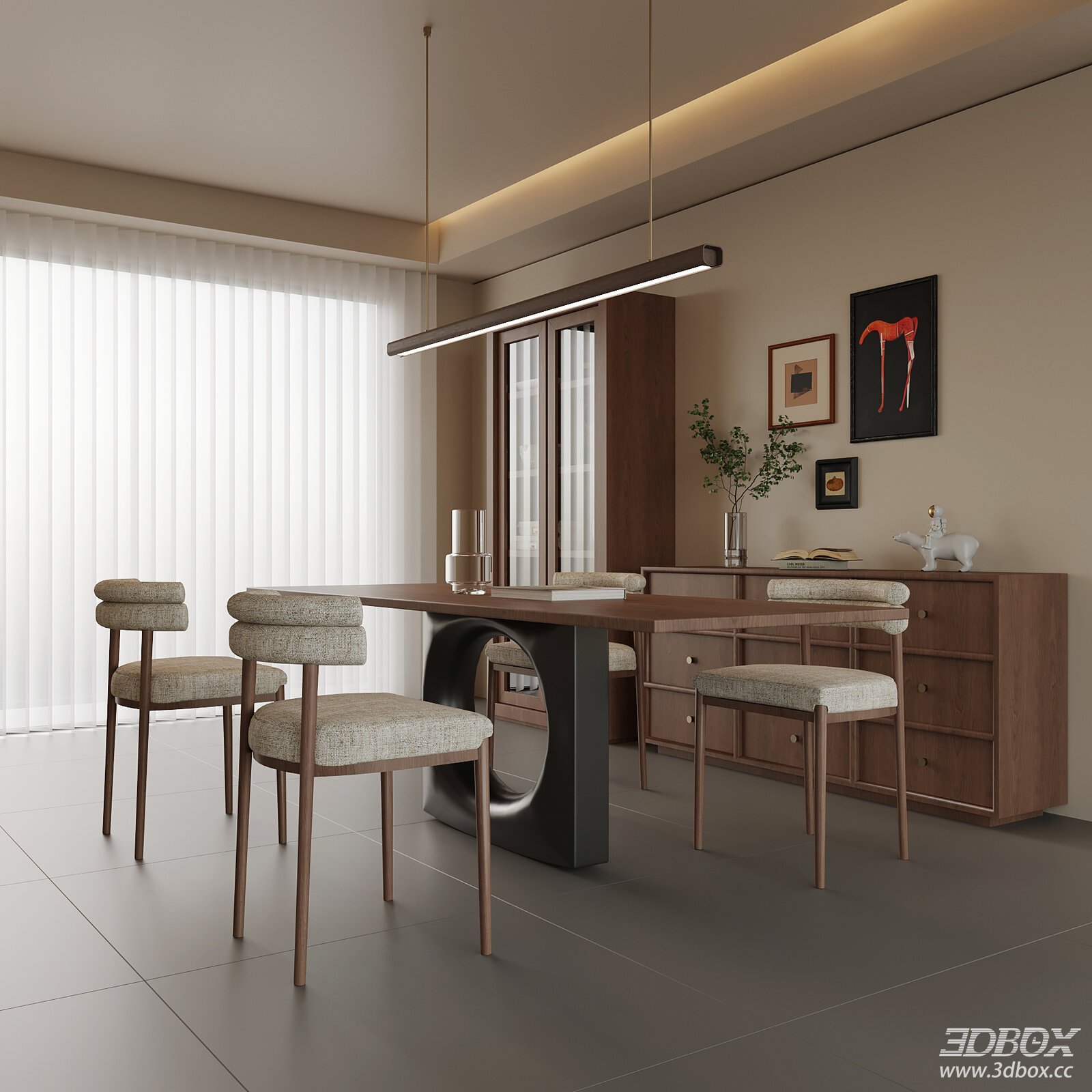 Mid Century Modern Walnut Dining Room Set