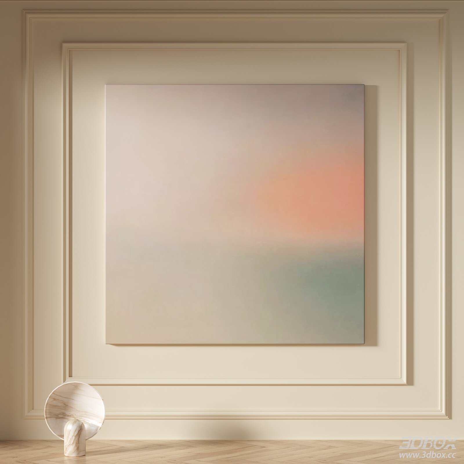 Modern Minimalist Cream Style Abstract Gradient Wall Canvas Art