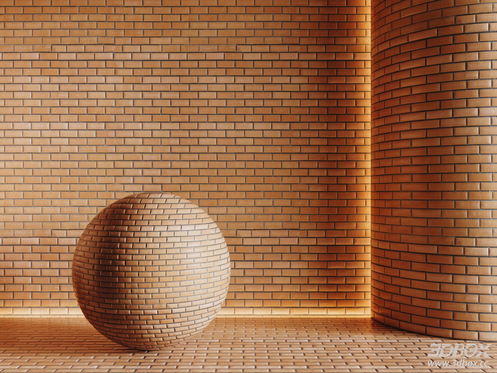Red Industrial Brick Wall Texture