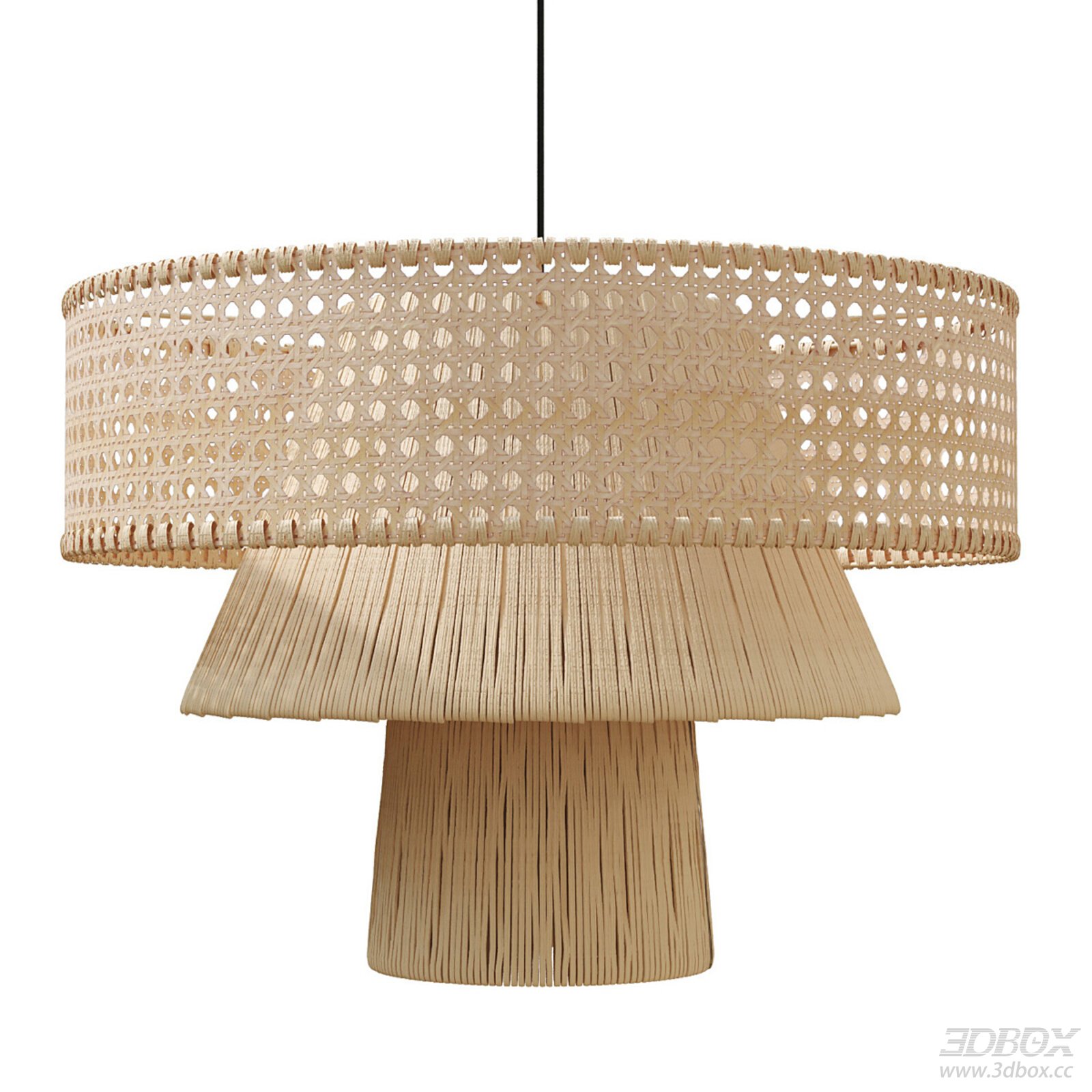 Wabi Sabi Woven Rattan Ceiling Pendant Lamp