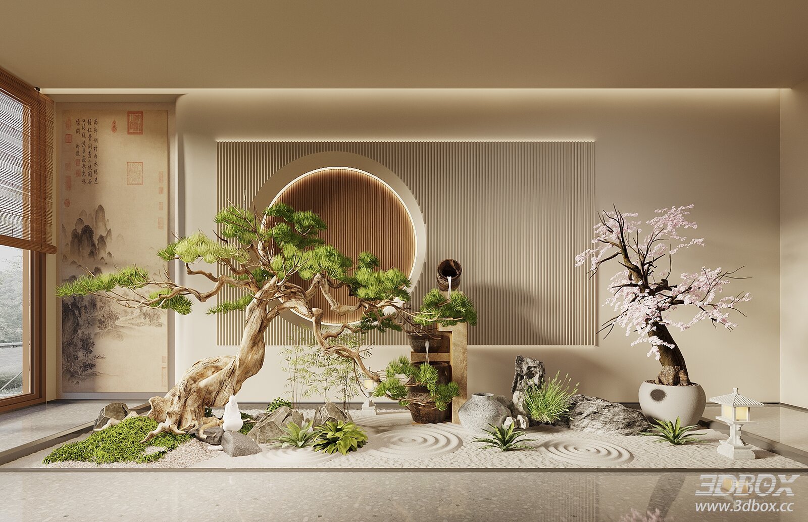 New Chinese Style Indoor Zen Landscape Plant Set