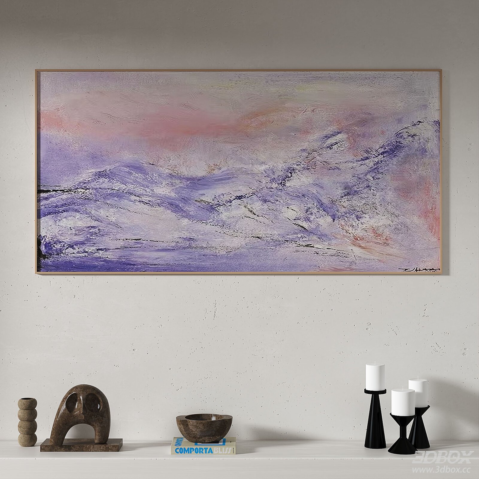 Abstract Wabi Sabi Landscape Framed Wall Art