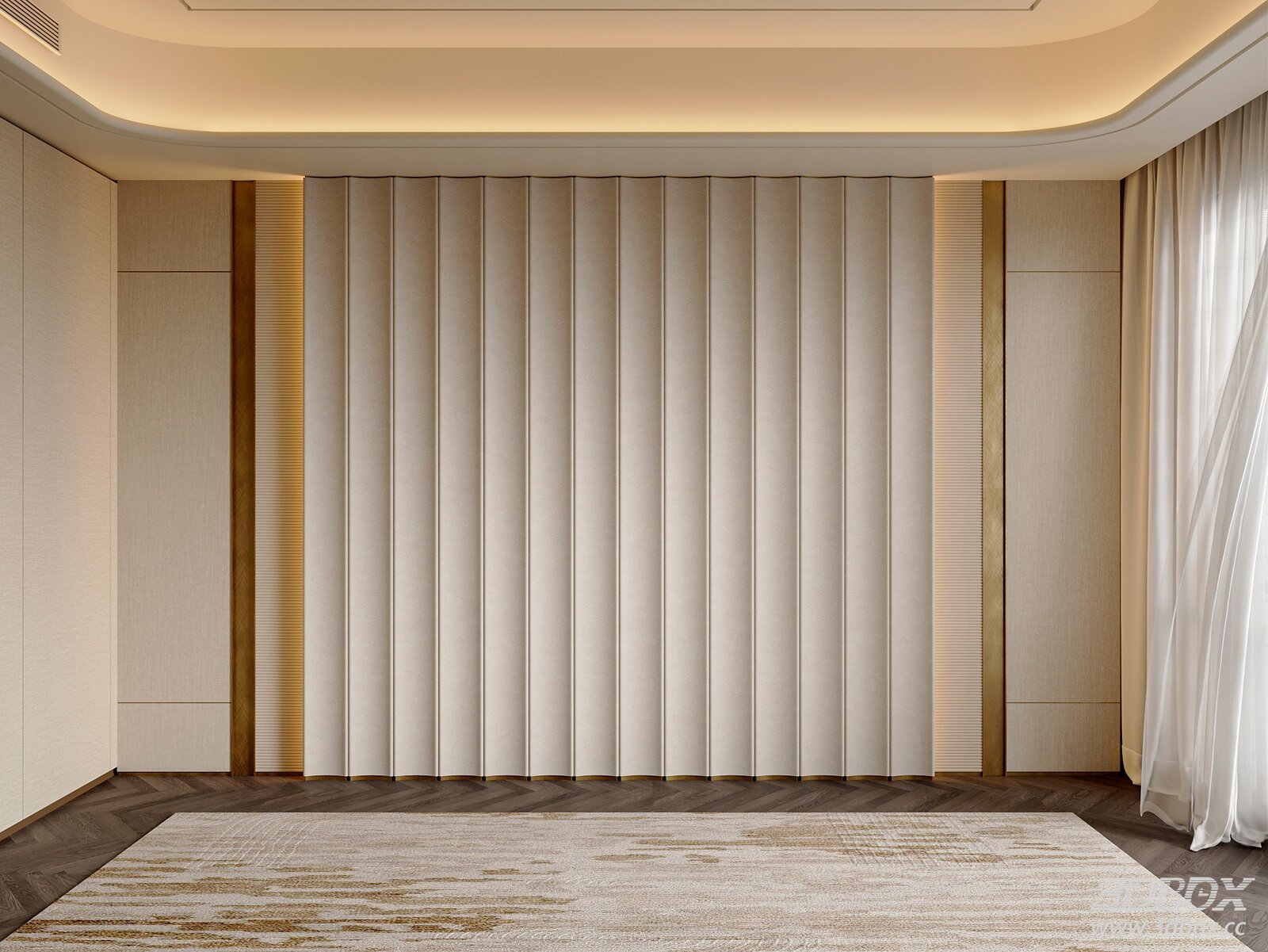 Luxury Upholstered Bedroom Background Wall Panel Set