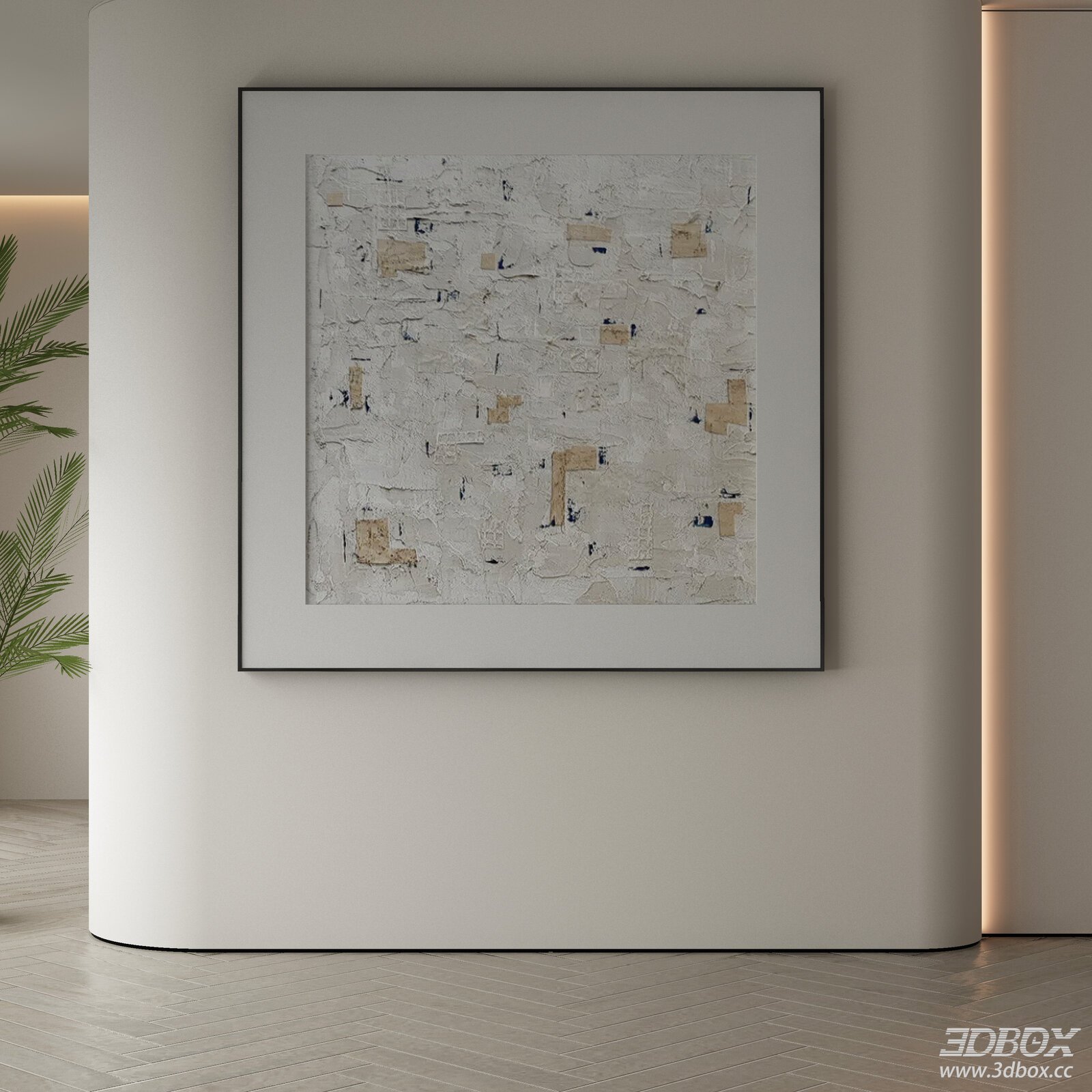 Modern Textured Abstract Framed Wall Art