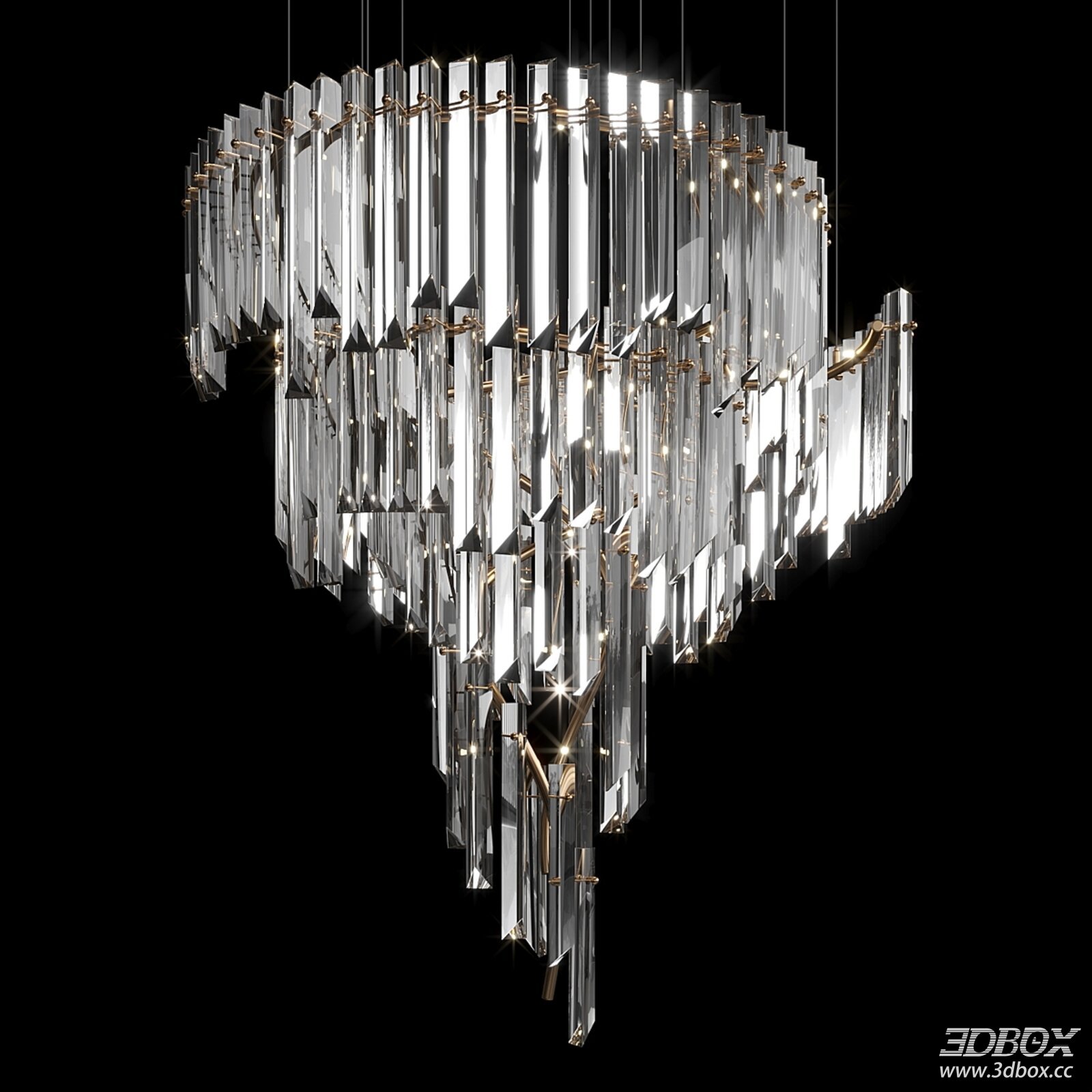 Luxury Crystal Ceiling Chandelier Modern Gold Glass Pendant Light
