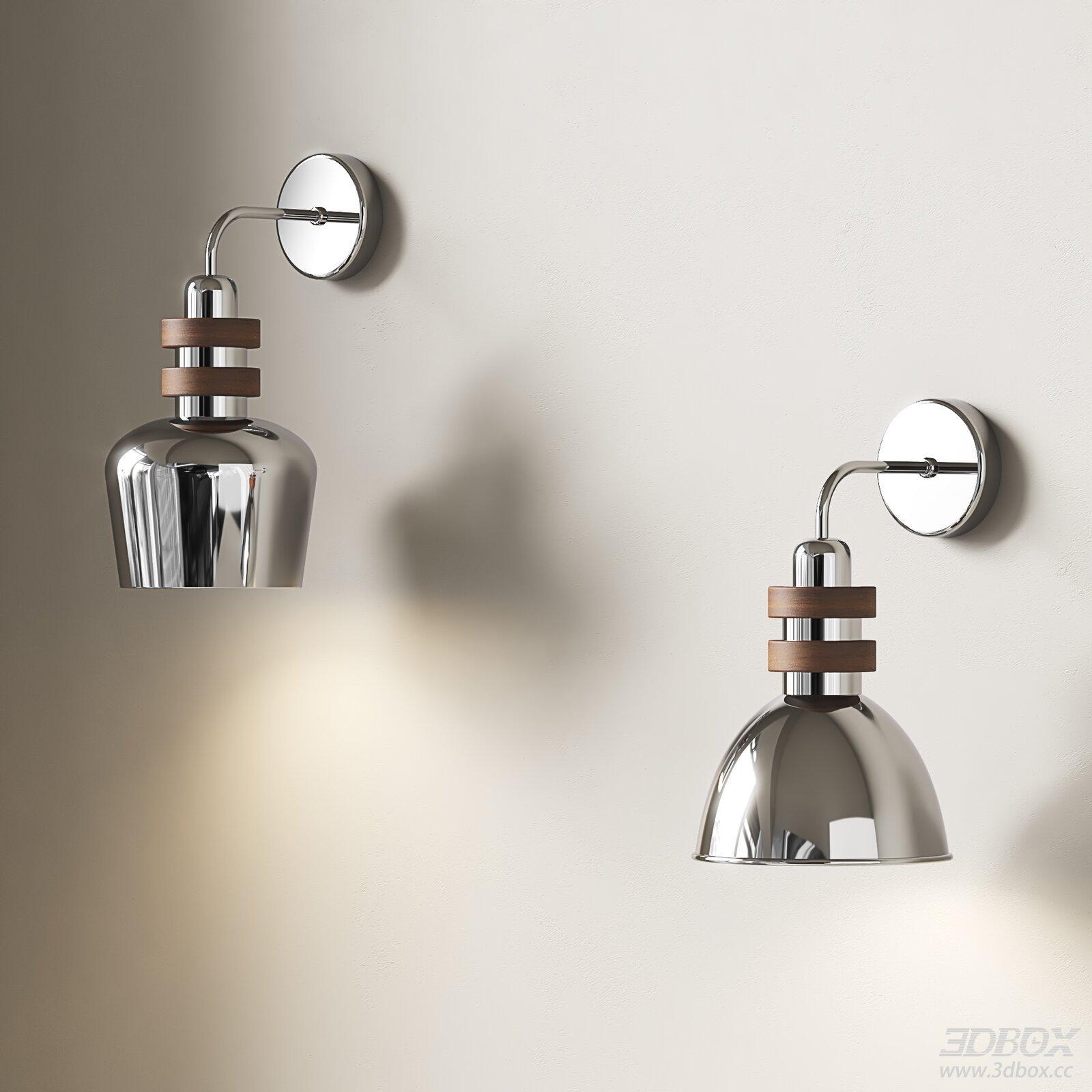 Vintage Bauhaus Metal Wall Sconce with Wooden Details