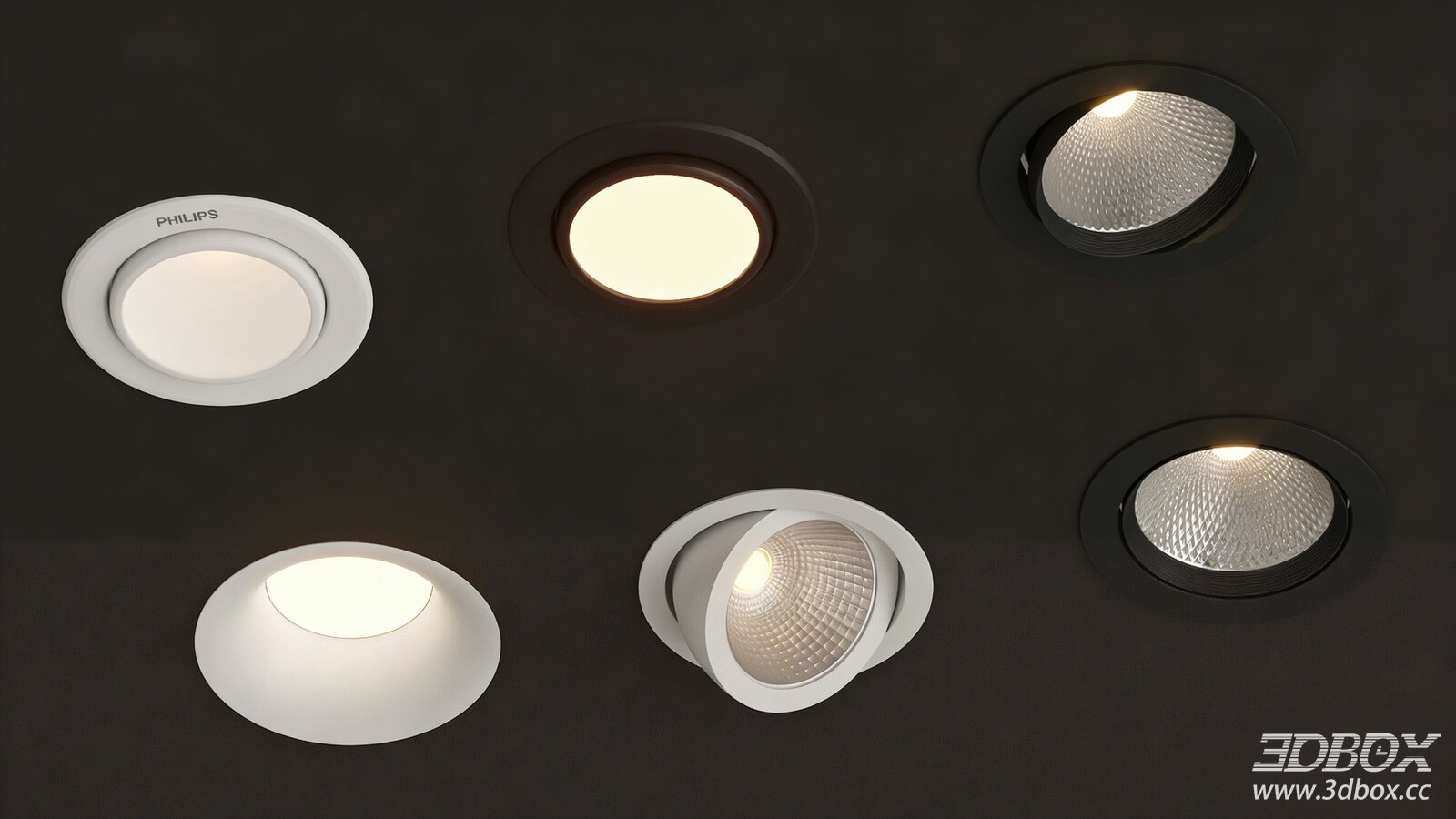 Modern Recessed Downlight Spotlight Set