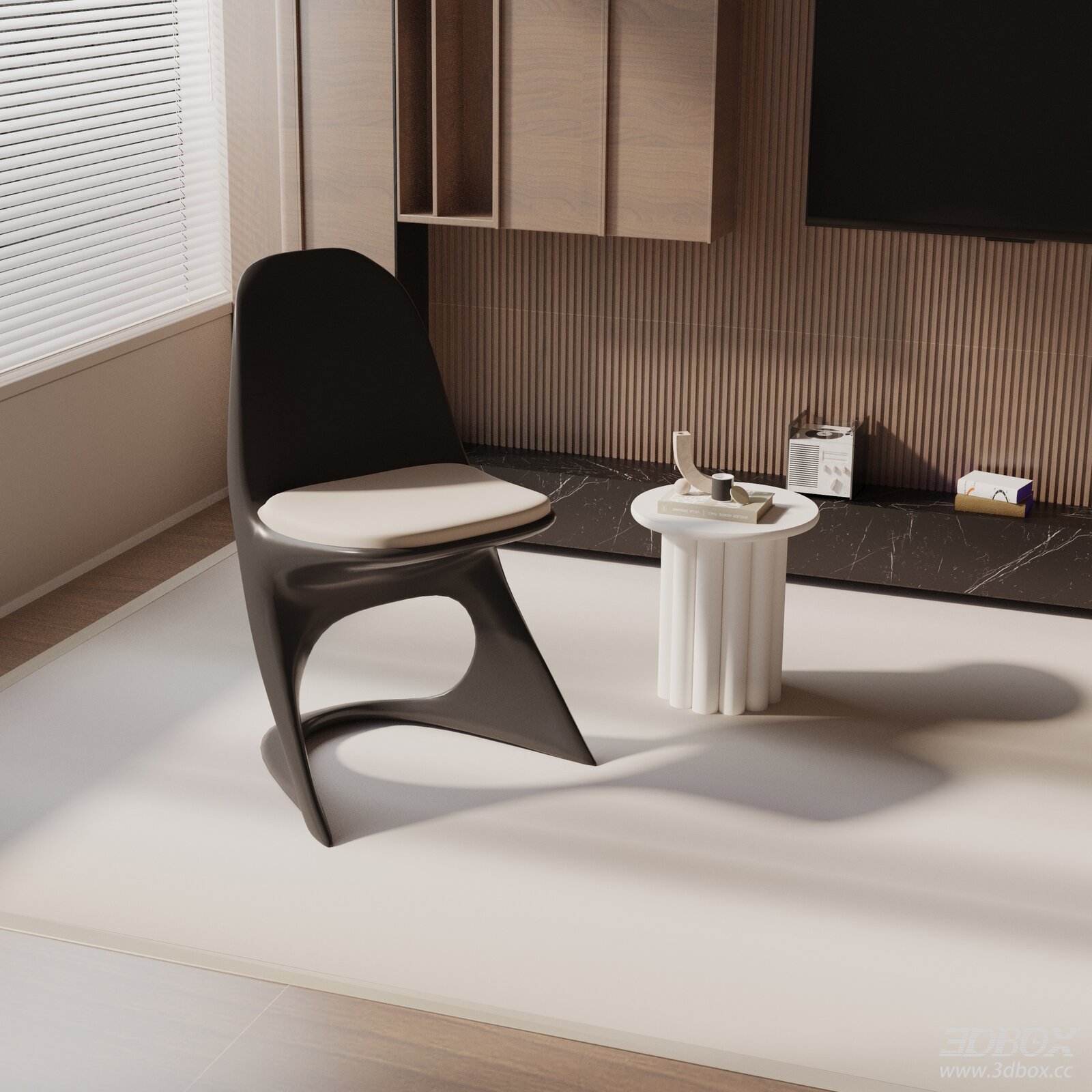 Modern Minimalist Upholstered Lounge Armchair