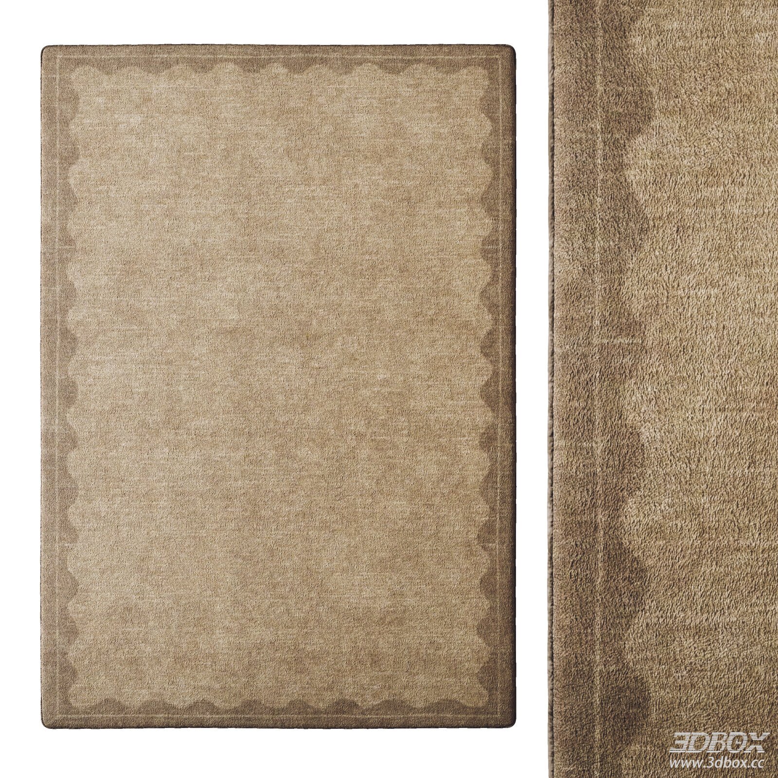 Wabi Sabi Beige Fabric Textured Carpet