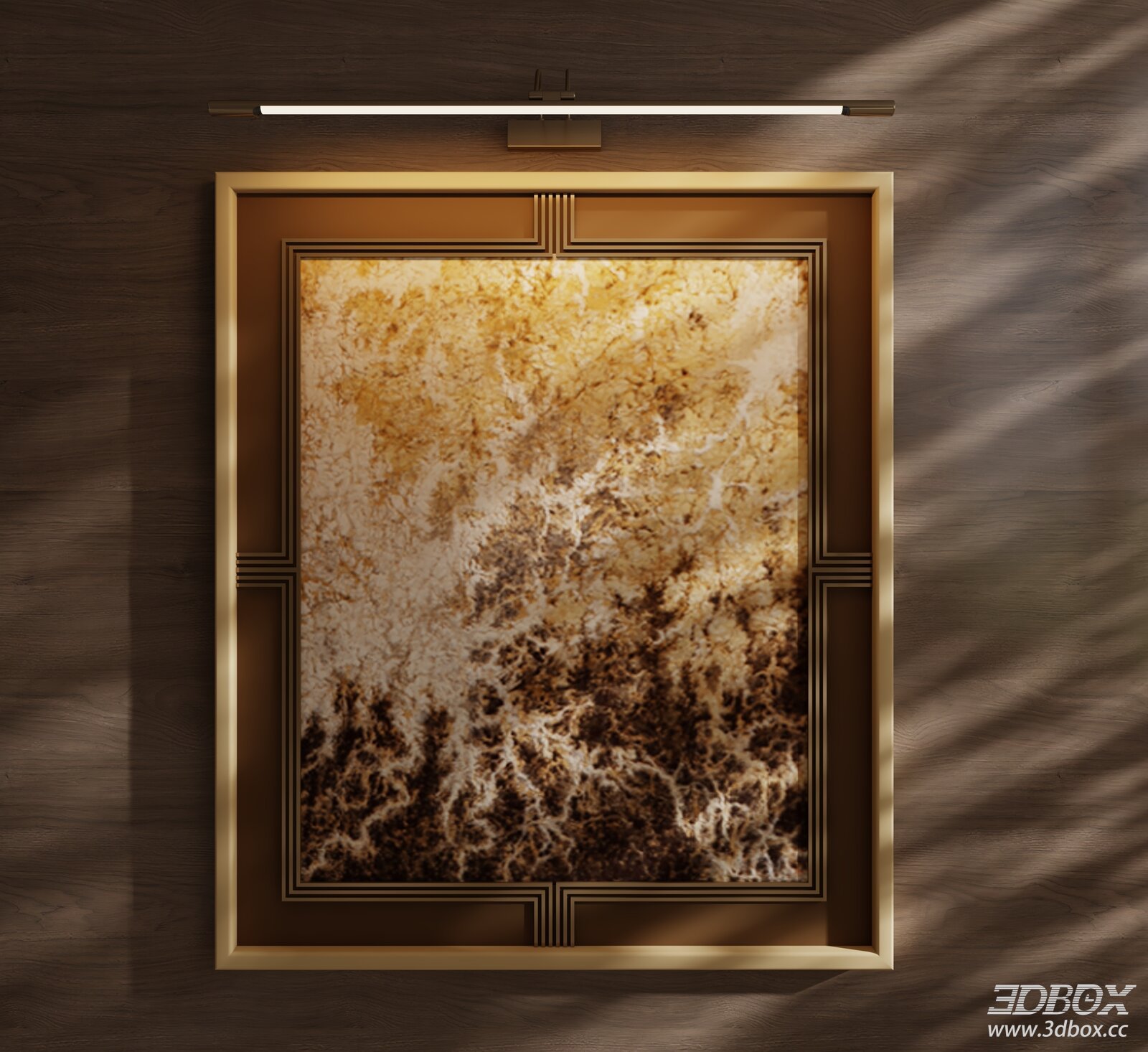 Luxury Modern Decorative Wall Art with Golden Frame
