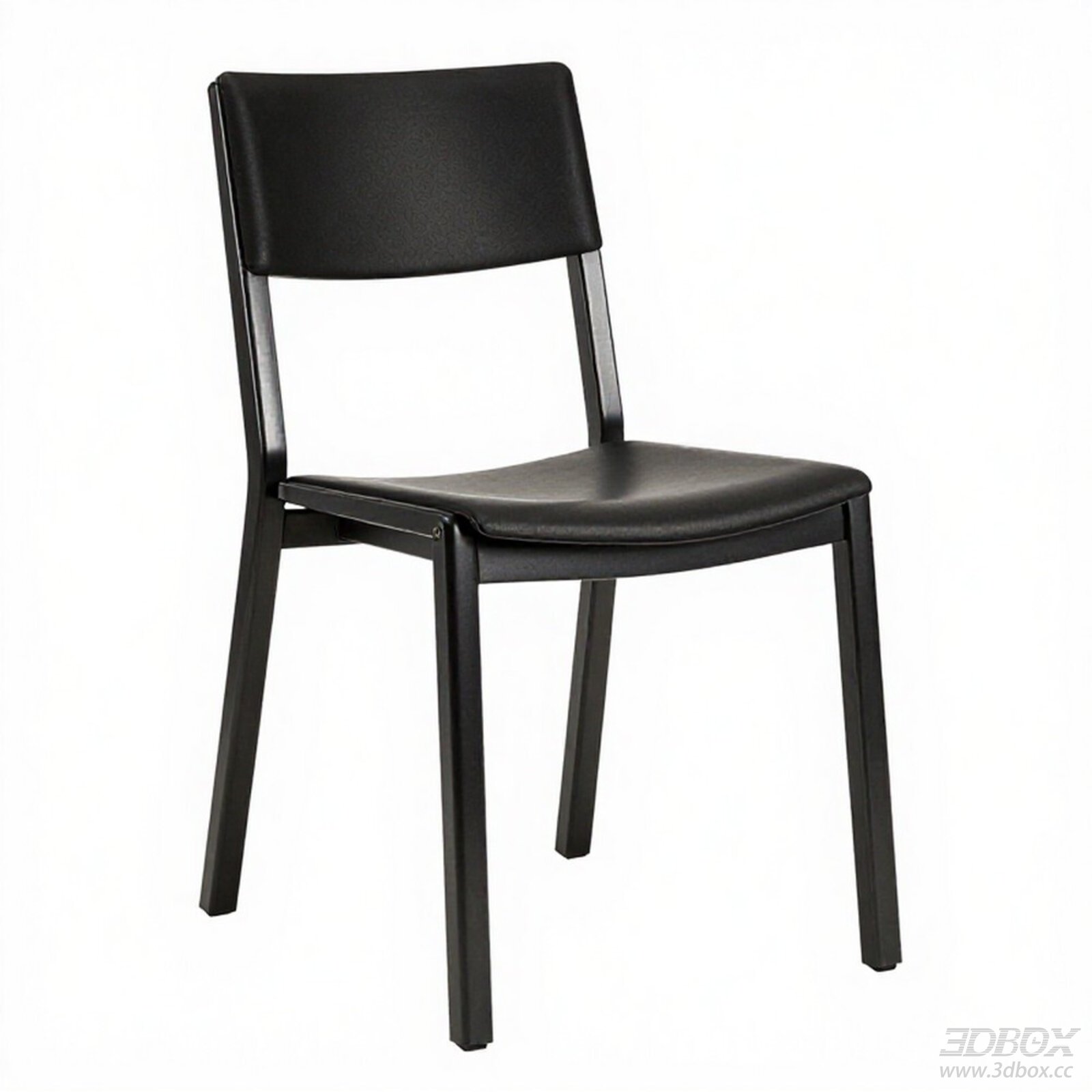 Modern Black Leather Upholstered Dining Office Chair