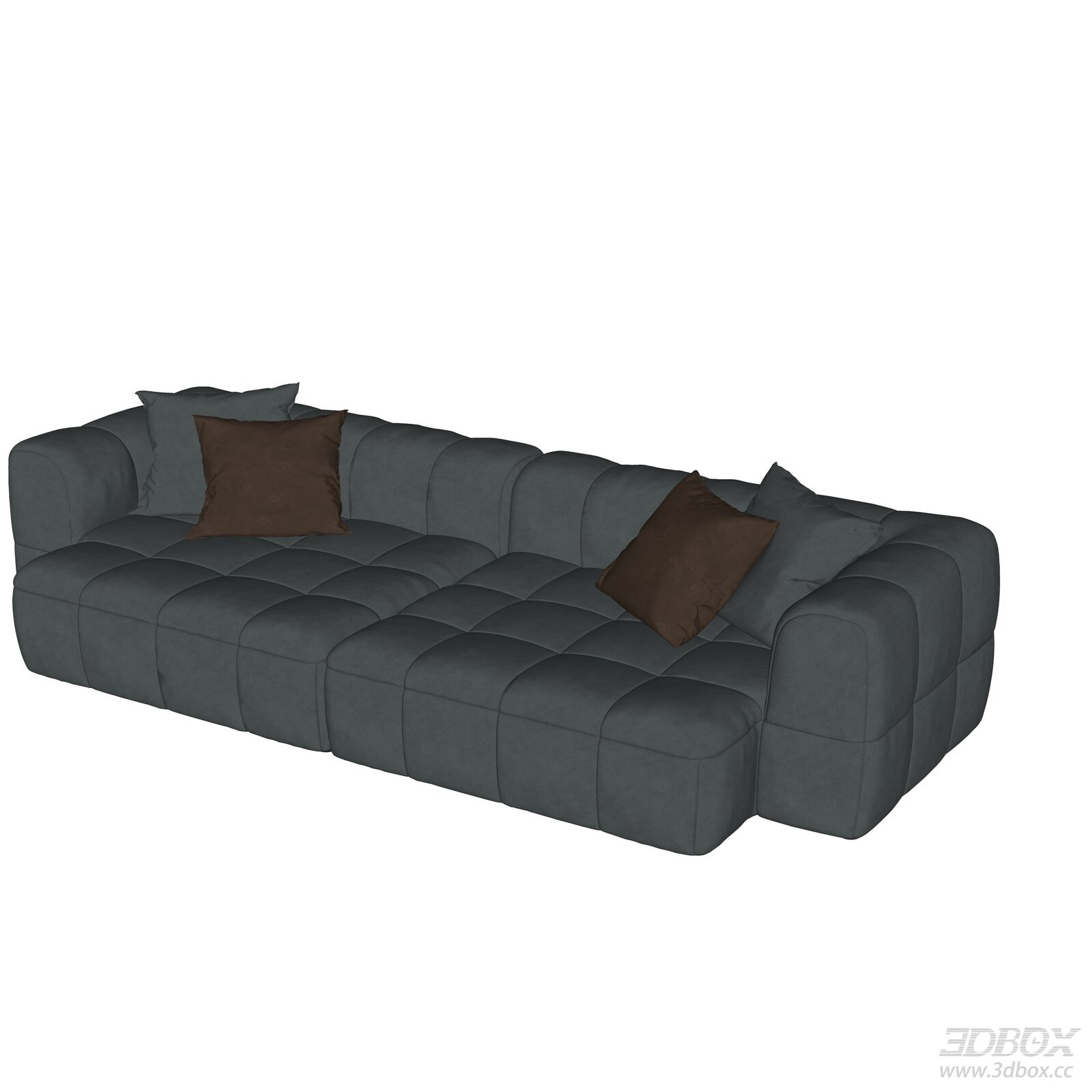Modern Italian Style Fabric Multi-seat Straight Sofa