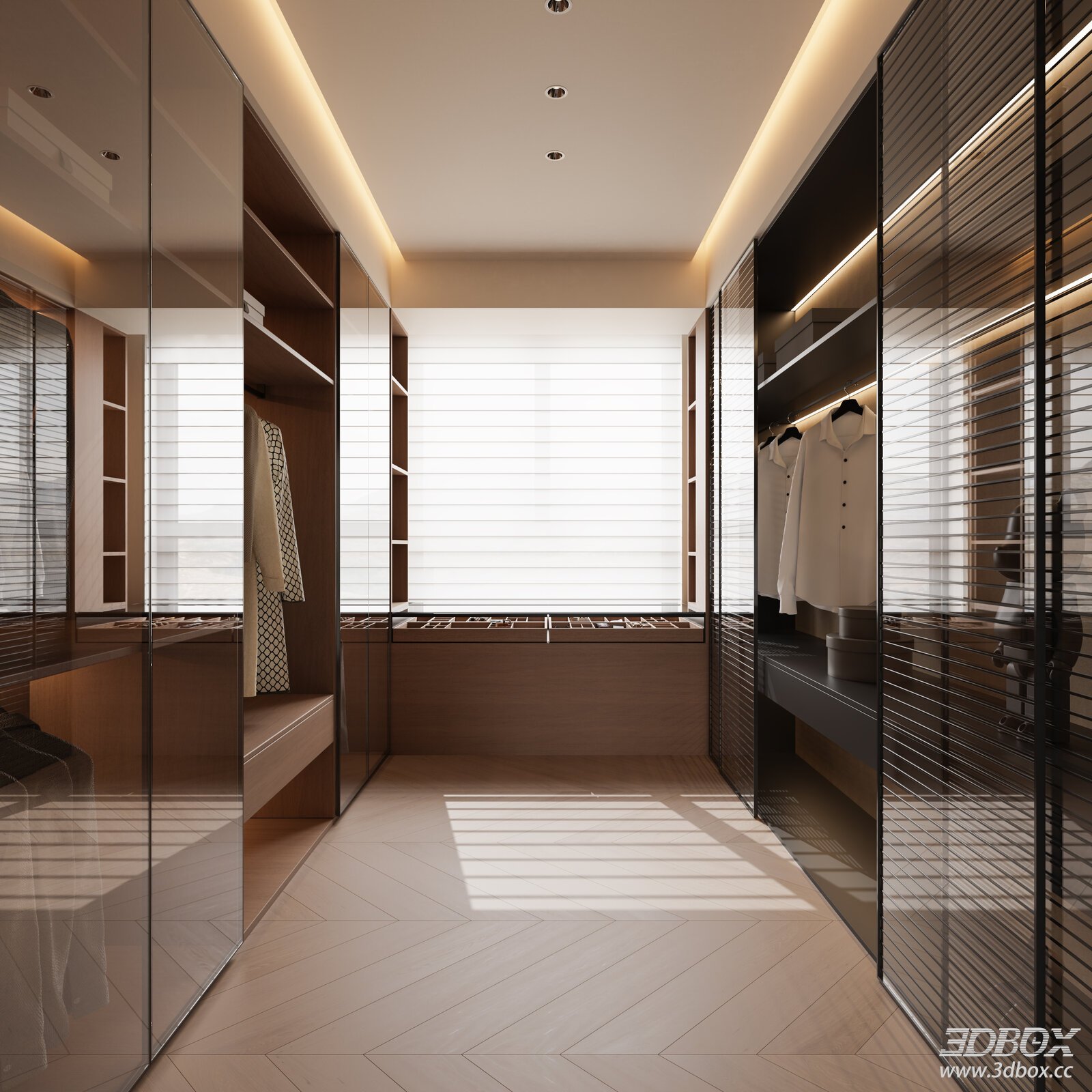 Modern Italian Style Minimalist Dressing Room