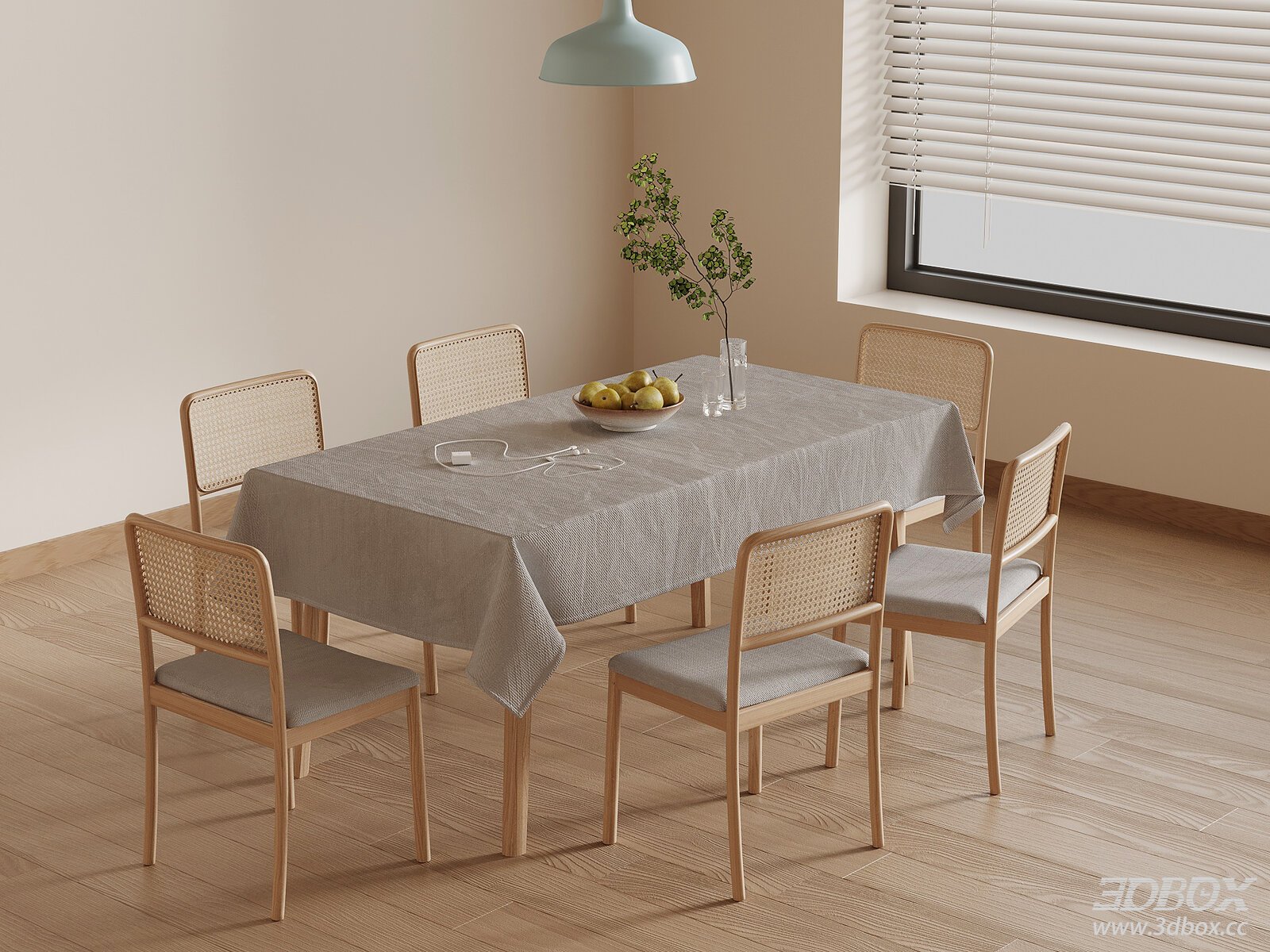Nordic Style Dining Table and Chairs Set