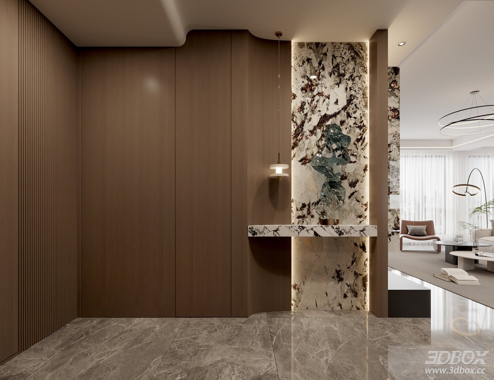 Modern Italian Style Luxury Hallway Entry Interior