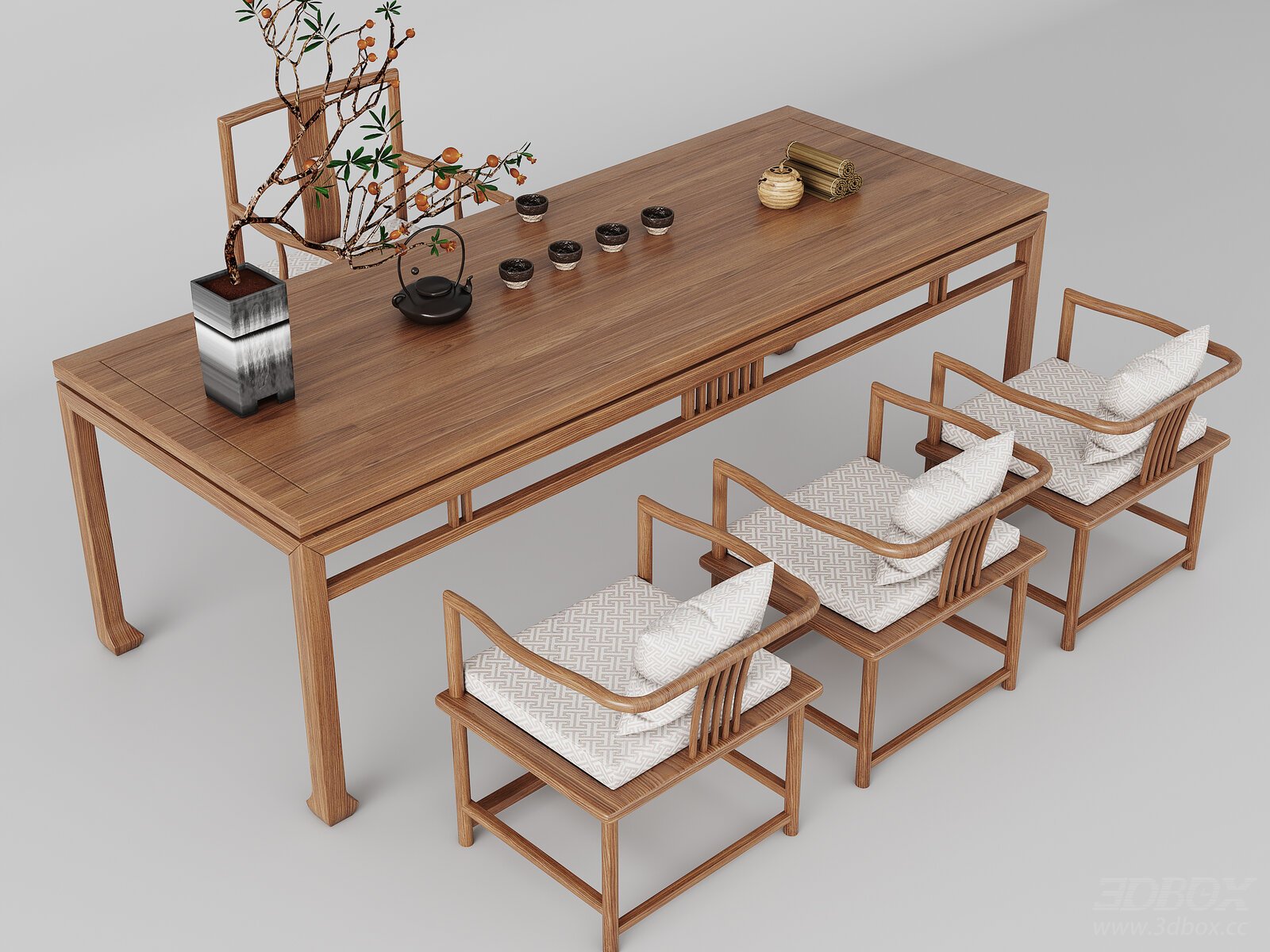 New Chinese Style Wooden Tea Table and Chair Set
