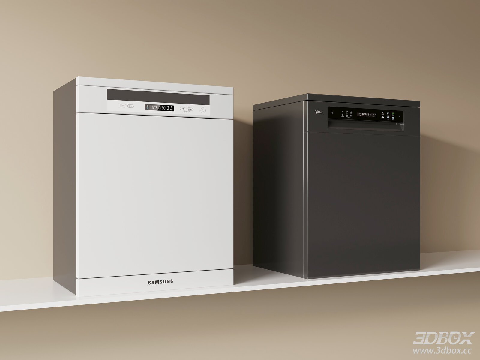 Modern Kitchen Dishwasher Set Samsung Midea