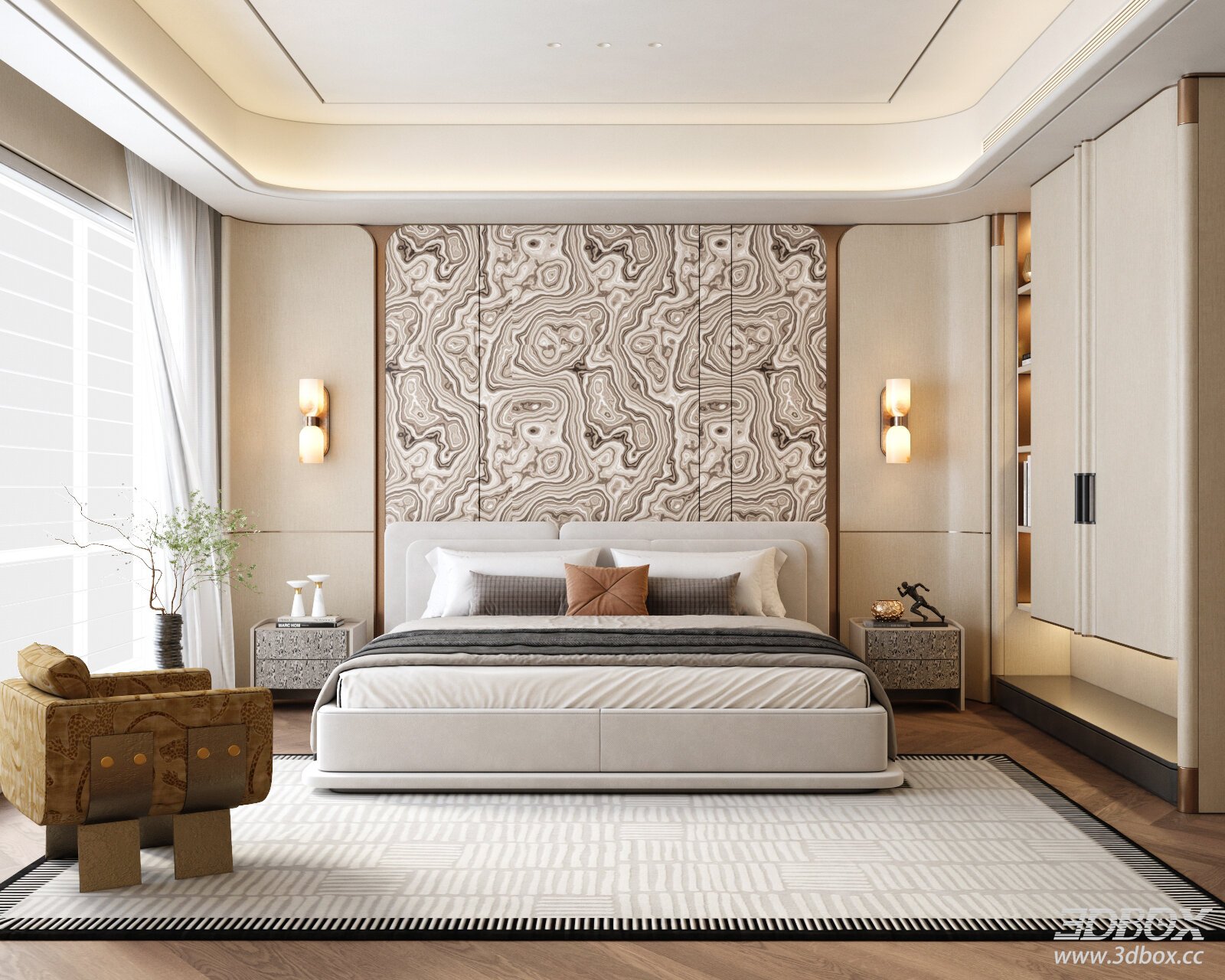Modern Luxury Italian Style Master Bedroom Suite