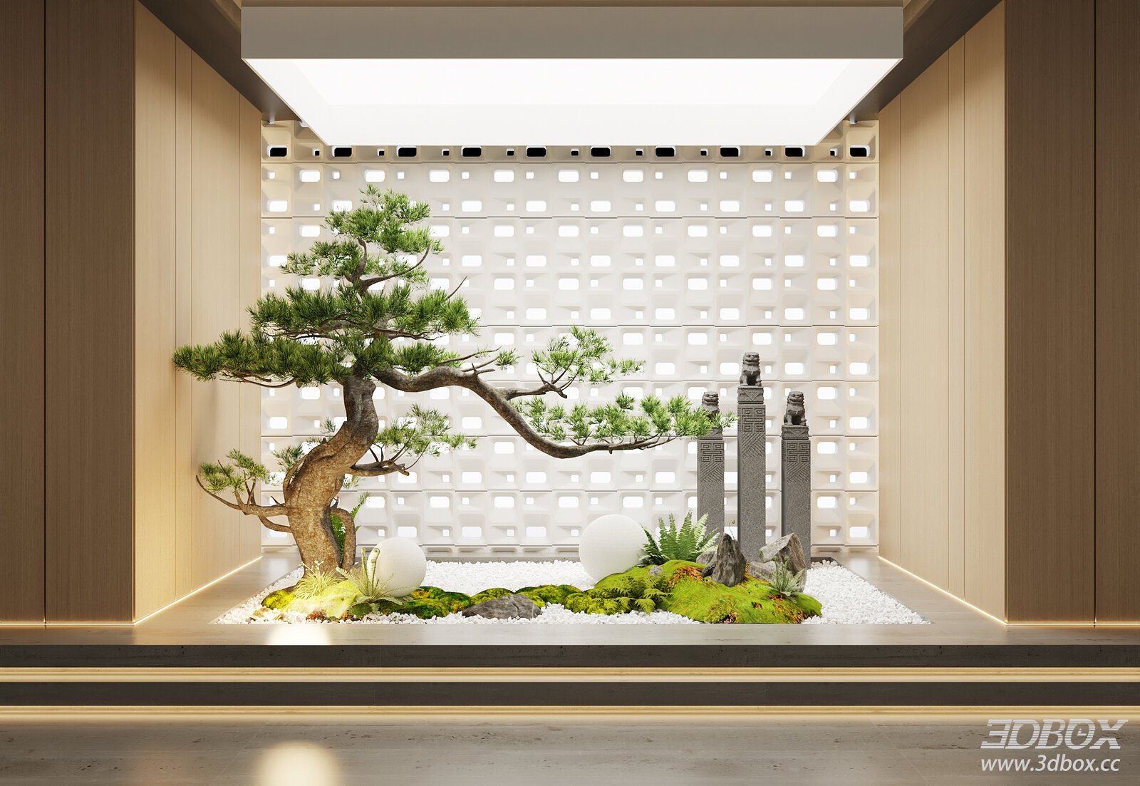 New Chinese Style Indoor Zen Landscape Scene
