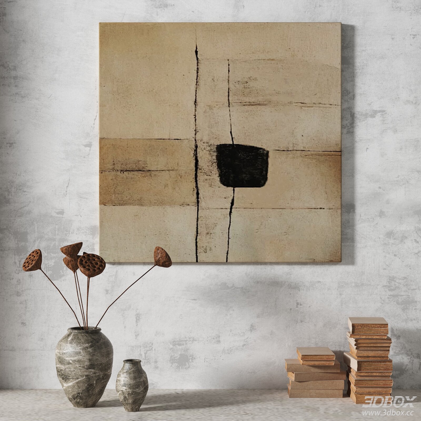 Wabi Sabi Abstract Wall Art Canvas Painting Decor Set