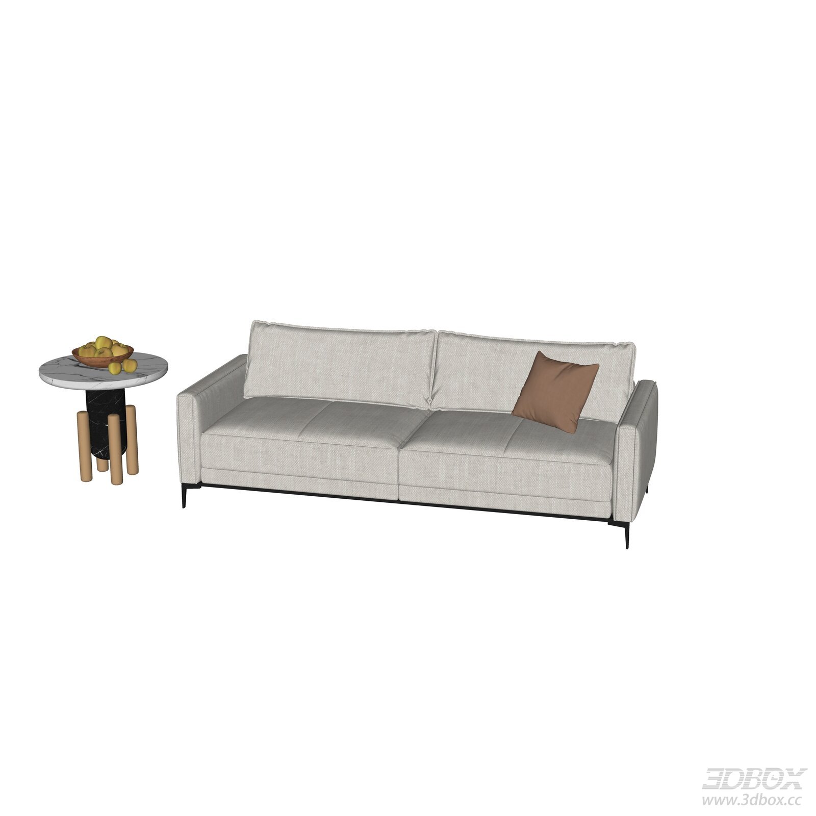 Modern Italian Style Fabric Straight Sofa Set