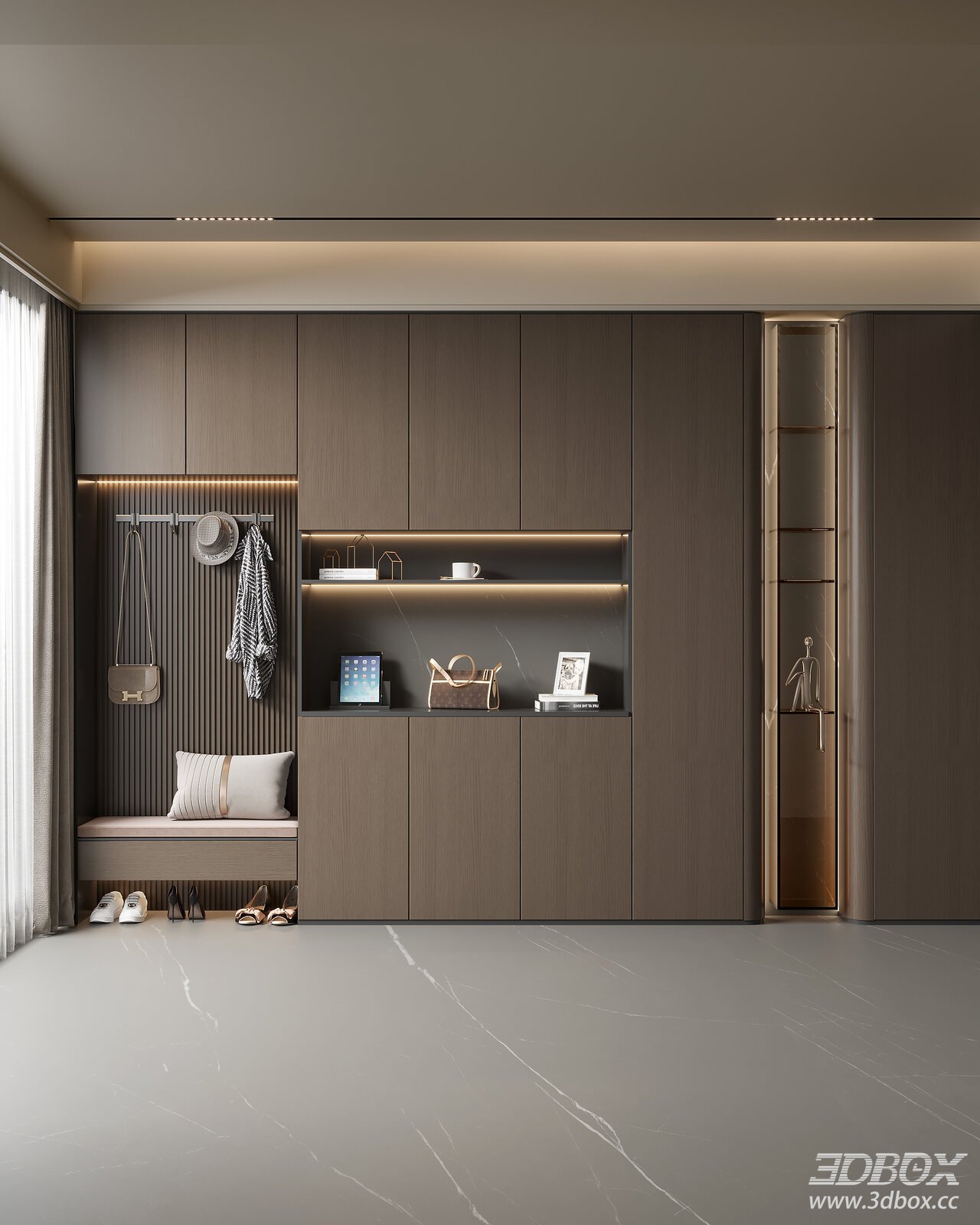 Modern Italian Style Hallway Shoe Cabinet