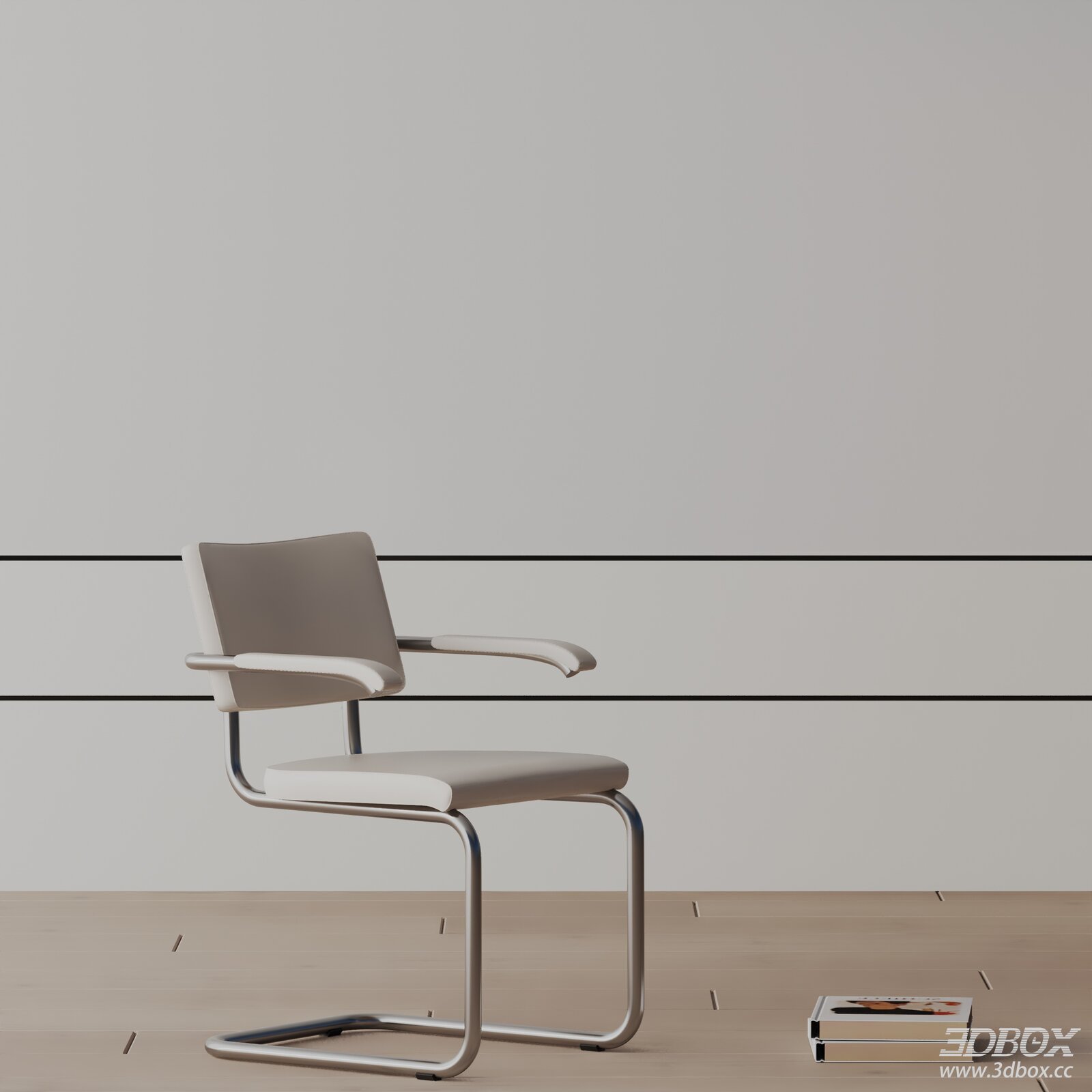 Modern Upholstered Cantilever Dining Chair