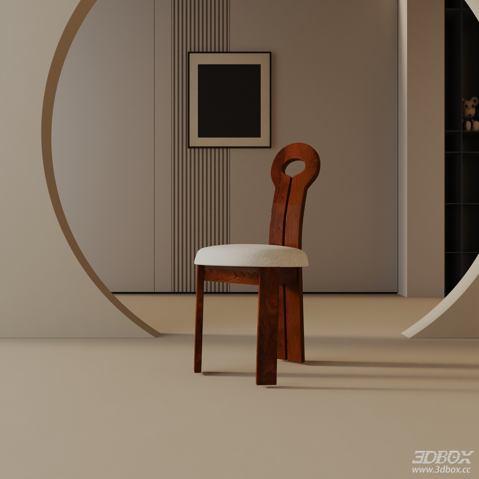 Modern Solid Wood Upholstered Dining Chair