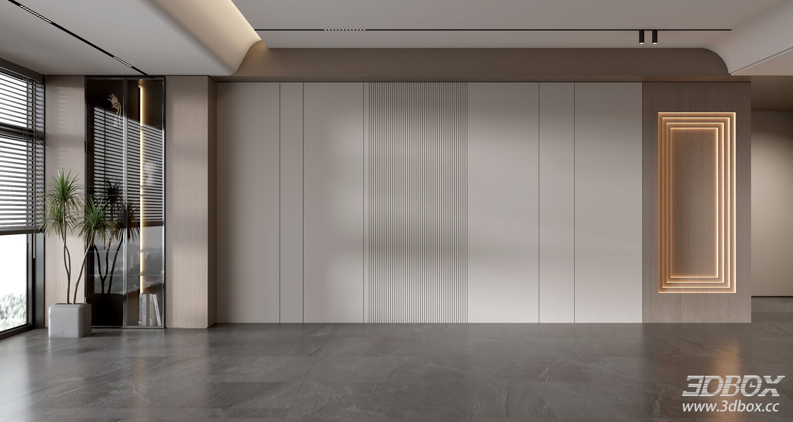 Modern Italian Minimalist Luxury Living Room Background Wall Scene