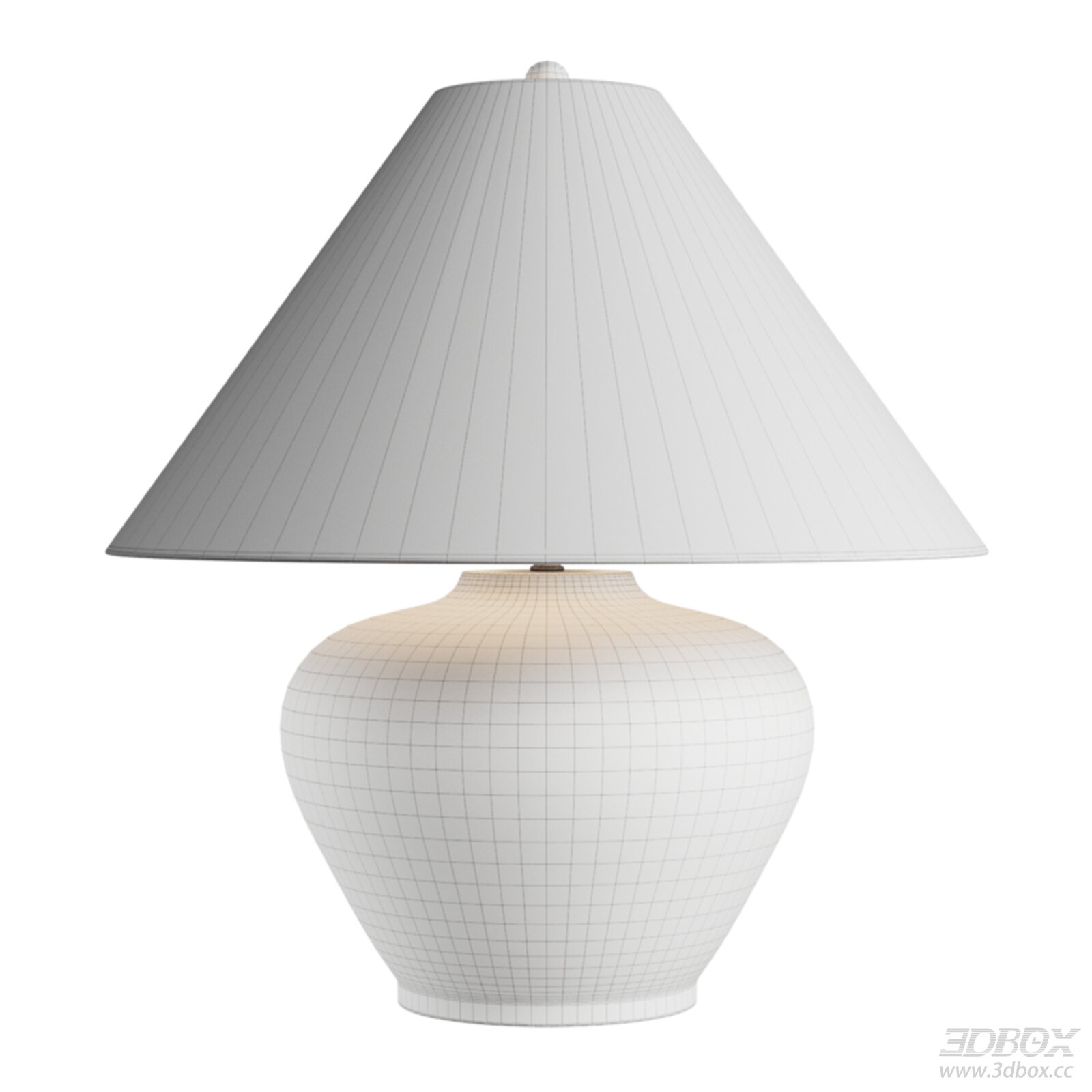 Ceramic Base Table Lamp with Fabric Shade