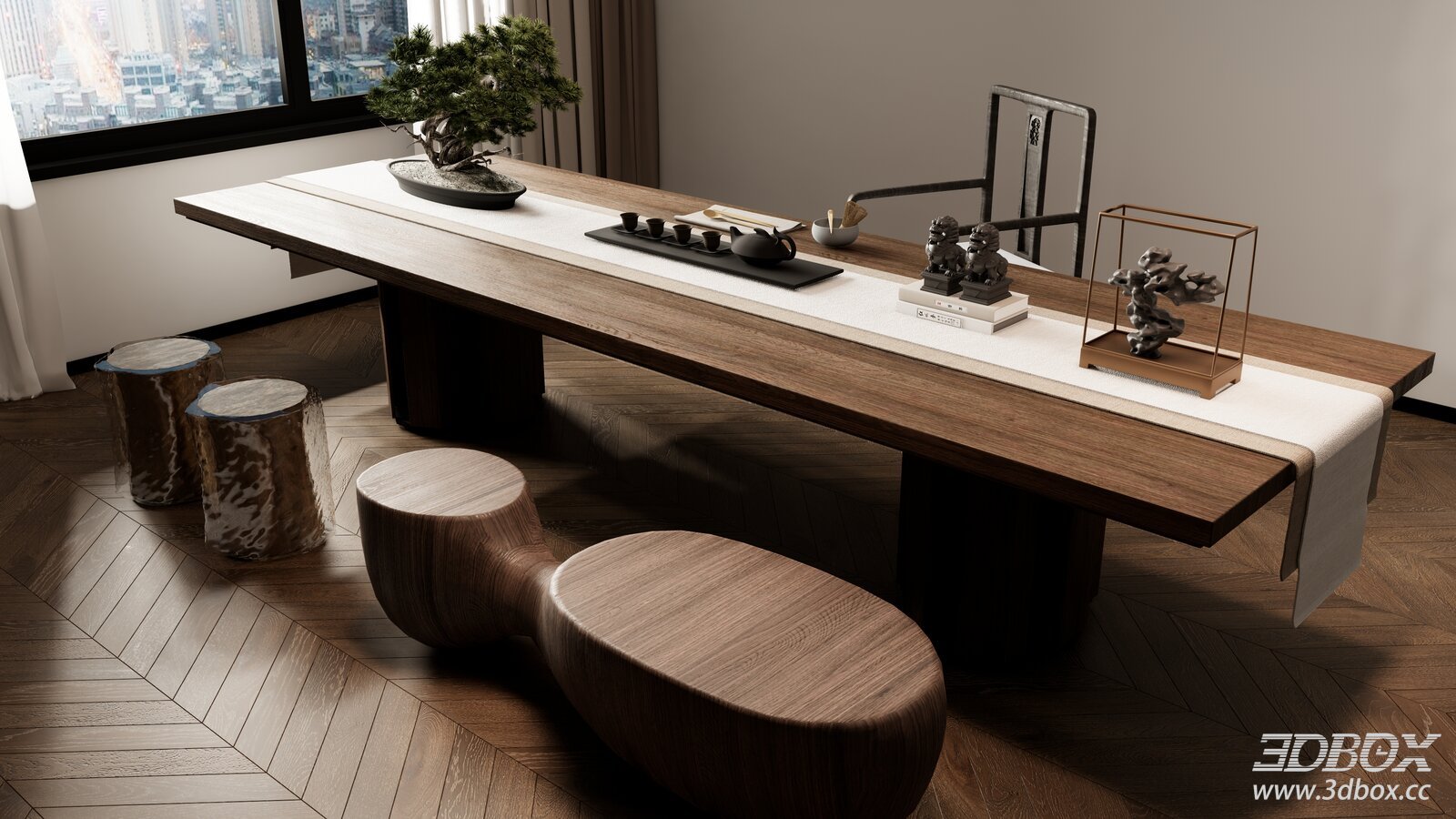 New Chinese Style Tea Table and Chairs Set