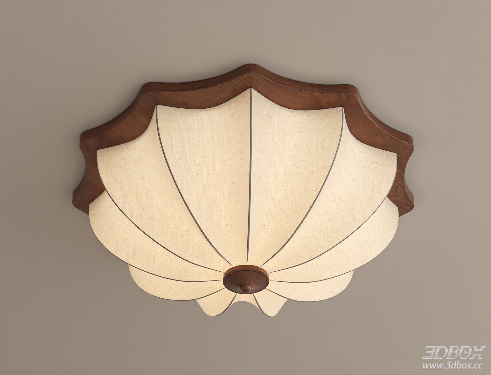 Wabi Sabi Mid Century Fabric Shade Ceiling Lamp