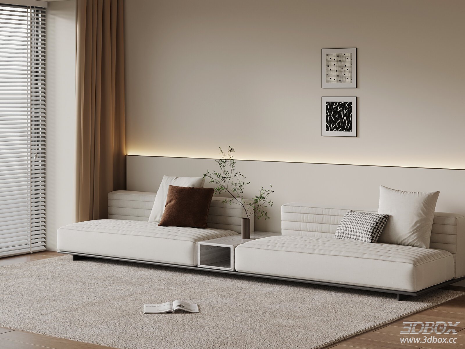 Modern Modular Fabric Sofa Set