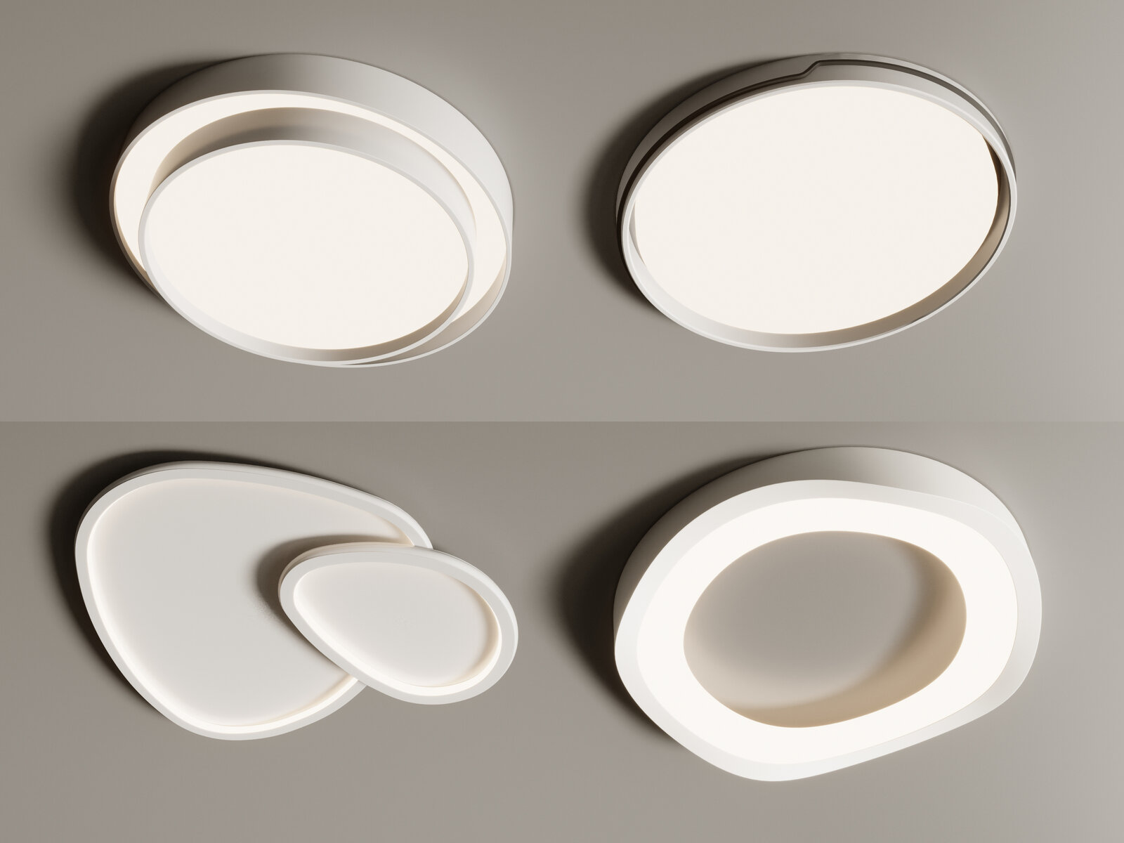 Modern Minimalist Circular Ceiling LED Lamp Set